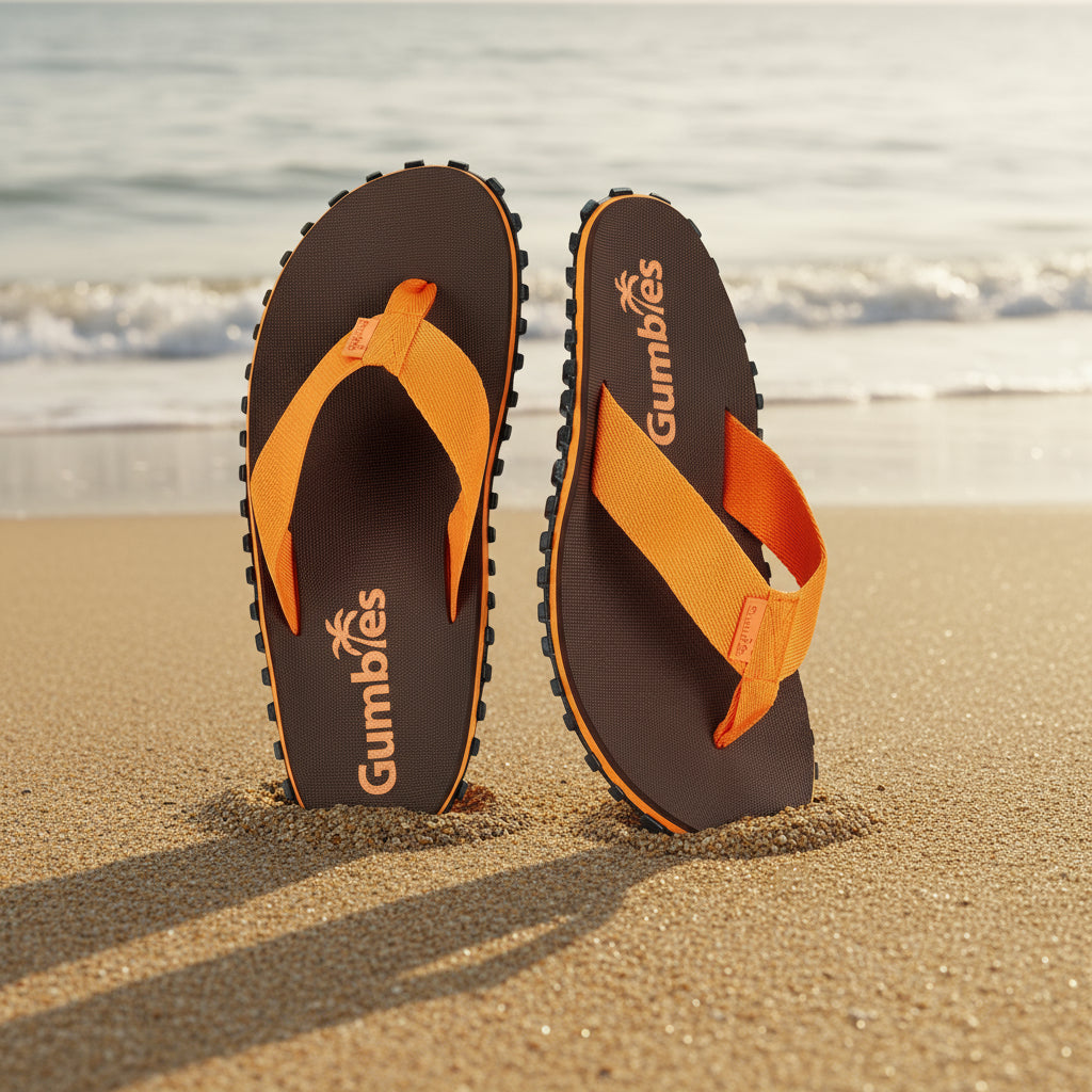 Duckbill Flip-Flops - Men's - Brown &amp; Orange