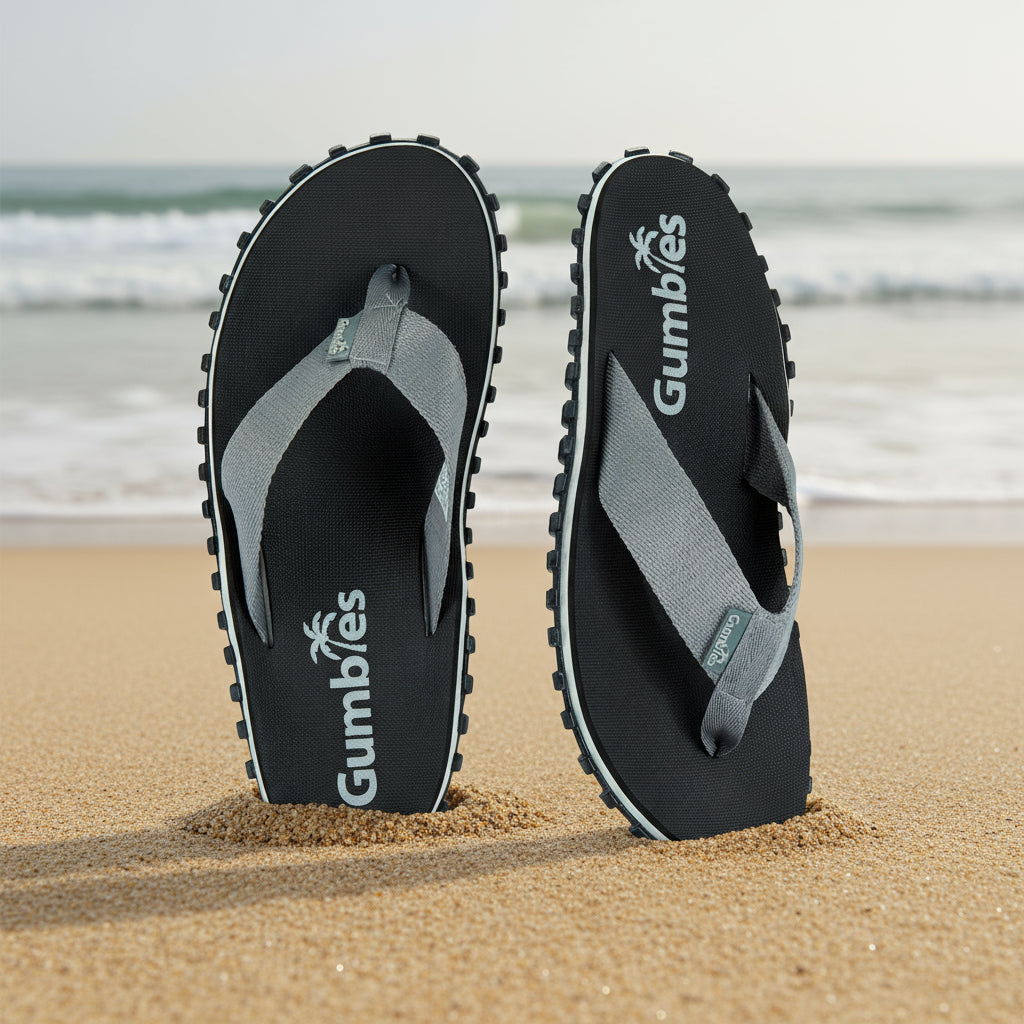 Duckbill - Flip-Flops - Women's - Black &amp; Grey