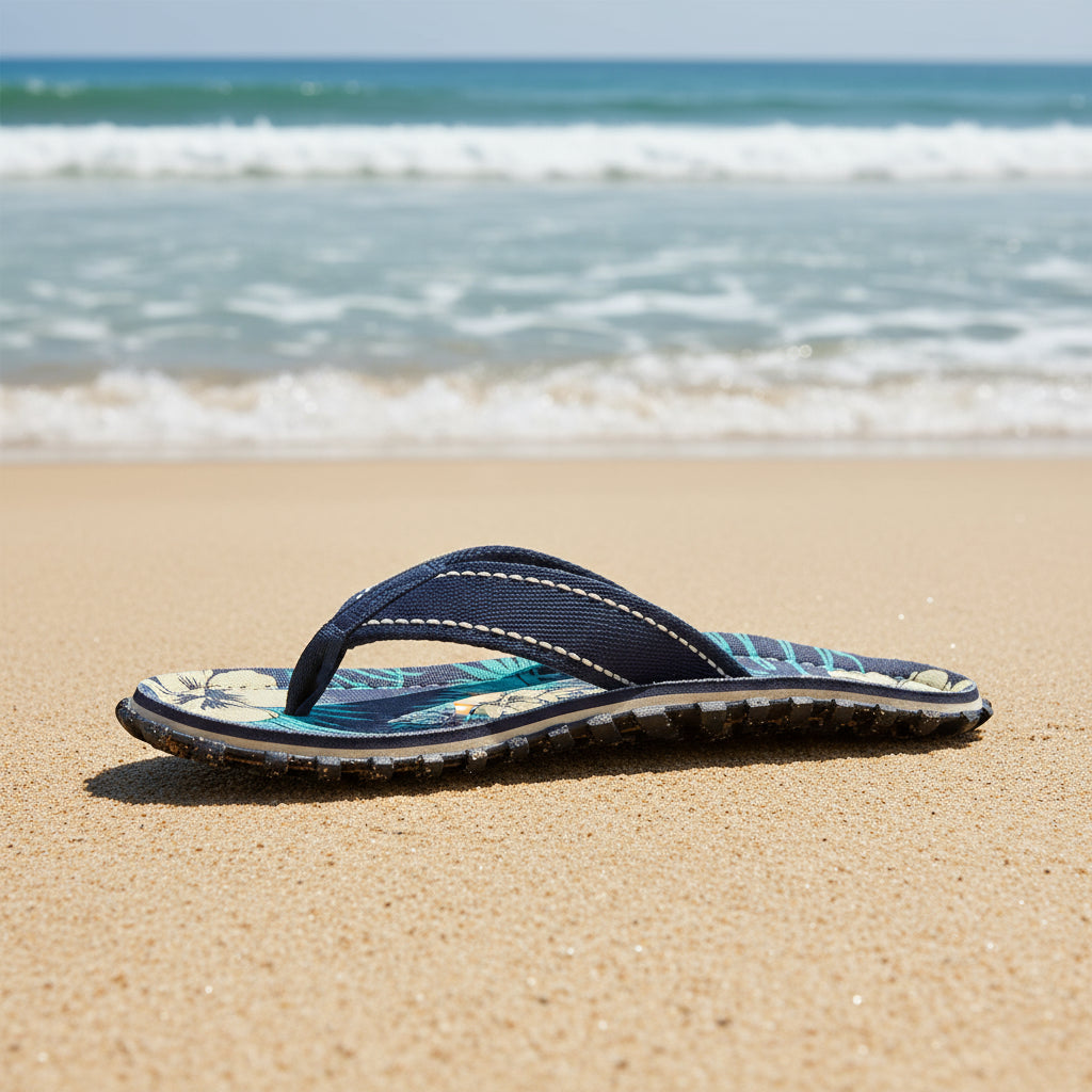 Islander Flip-Flops - Women's - Blue Hibiscus
