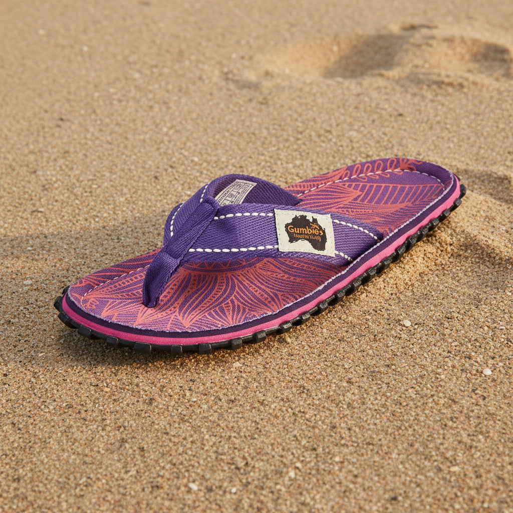Islander Flip-Flops - Women's - Purple Sunflower