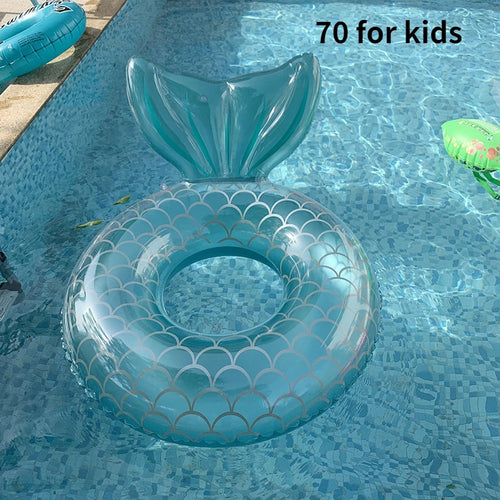 Mermaid With Backrest Pool Inflatable Swimming Ring