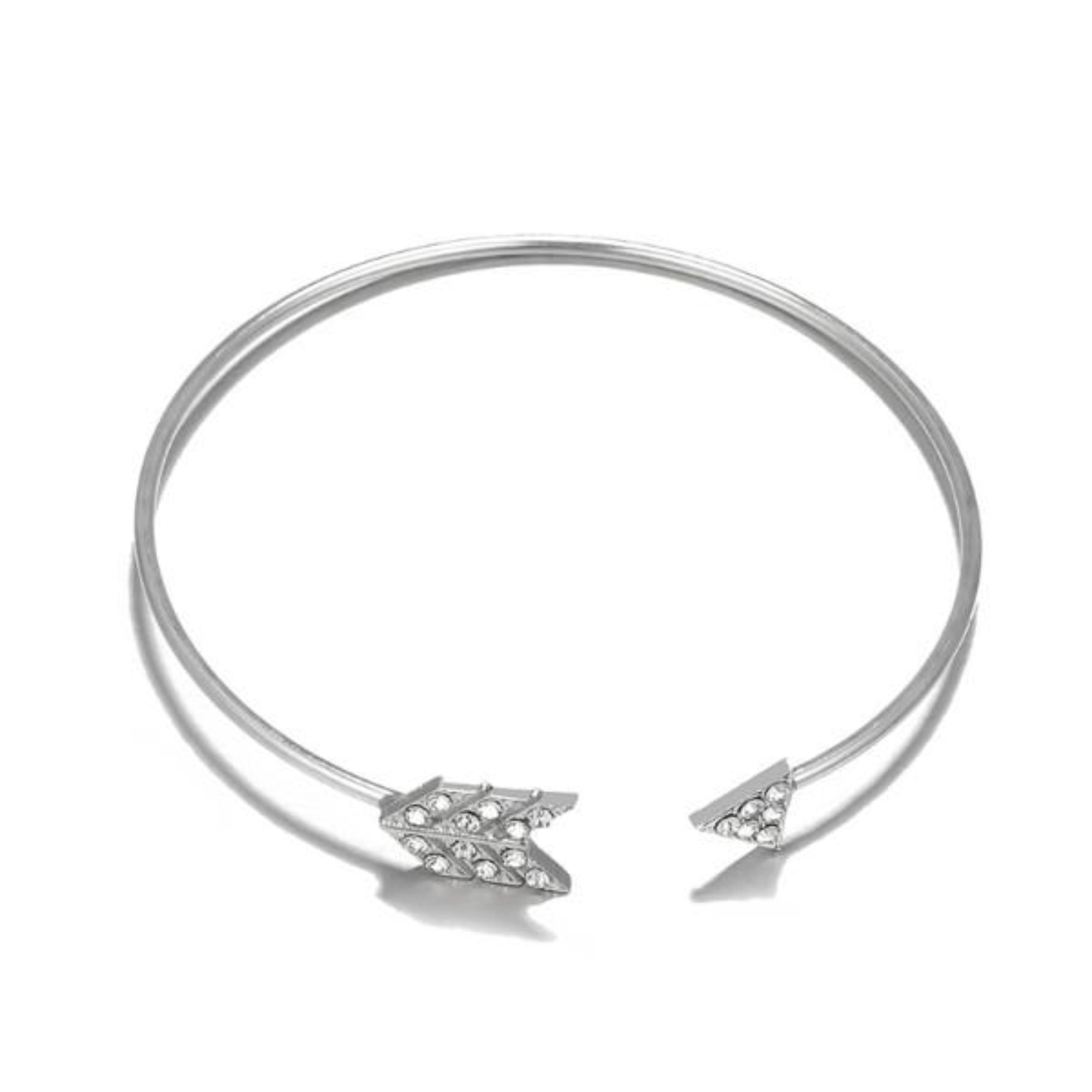 Five Piece Pav'e Loveknot Bracelet Silver Set