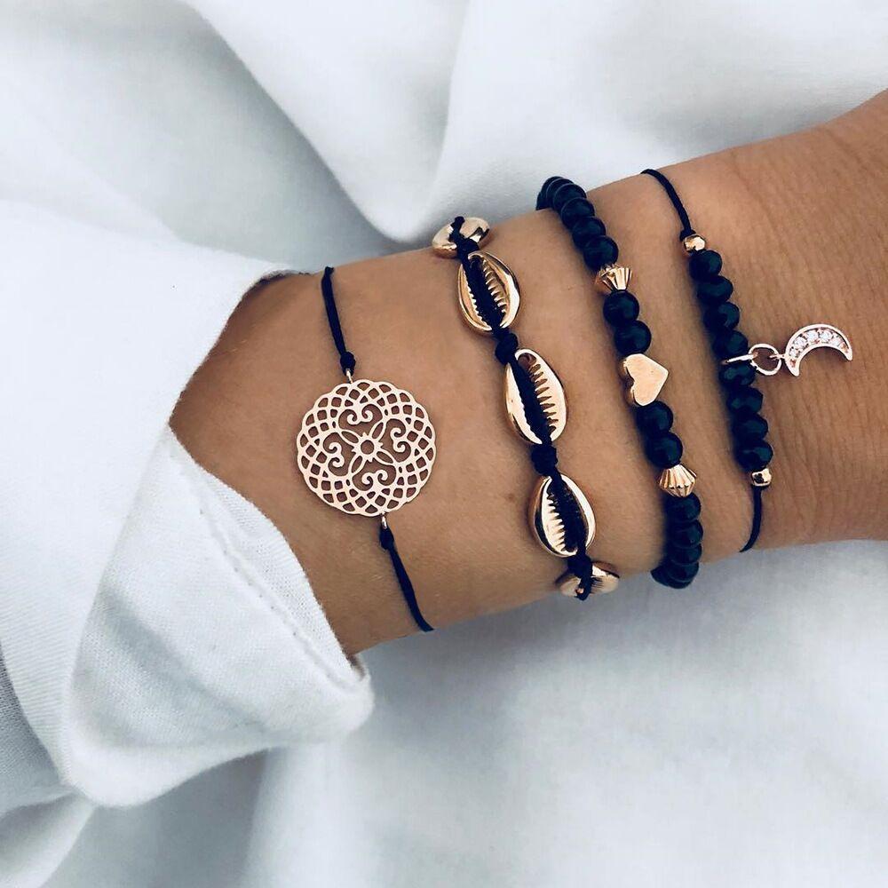 My Love For the Sea and Seashells Four Piece Bracelet