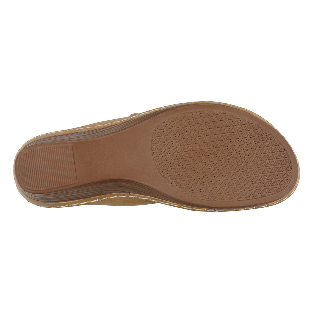 Brown shoe sole on a white background