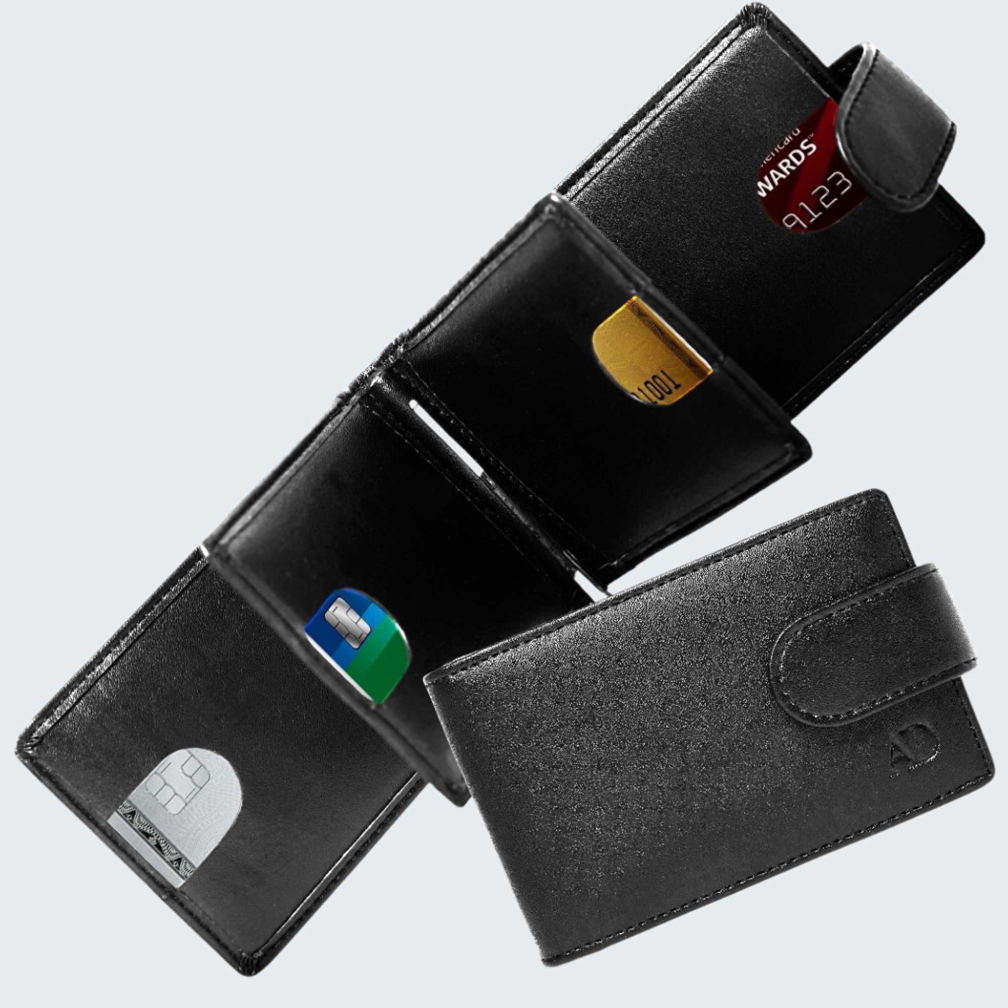 Bifold Wallet With Removable Money Clip Snap Closure