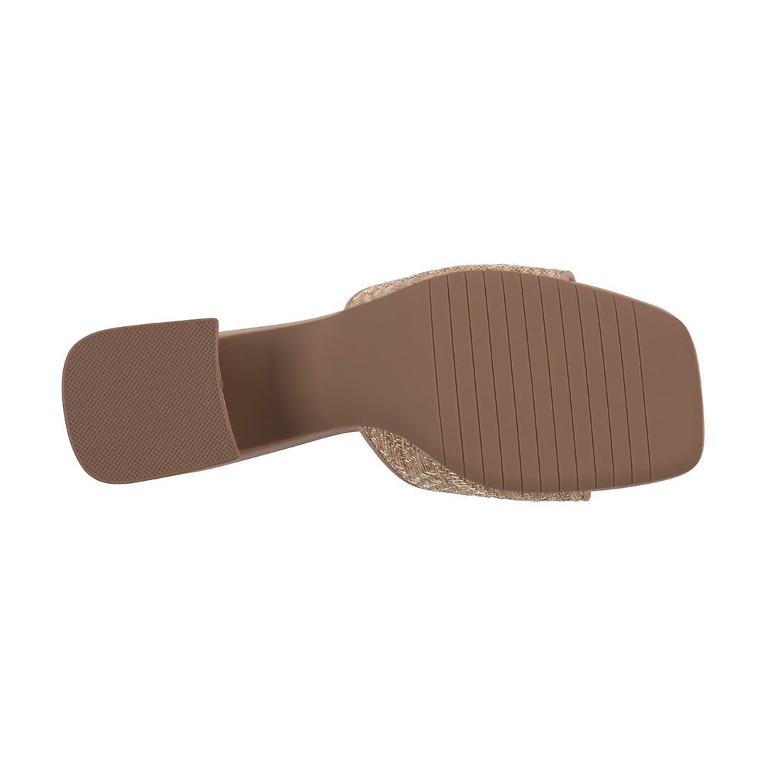 Brown sandal sole on a white background