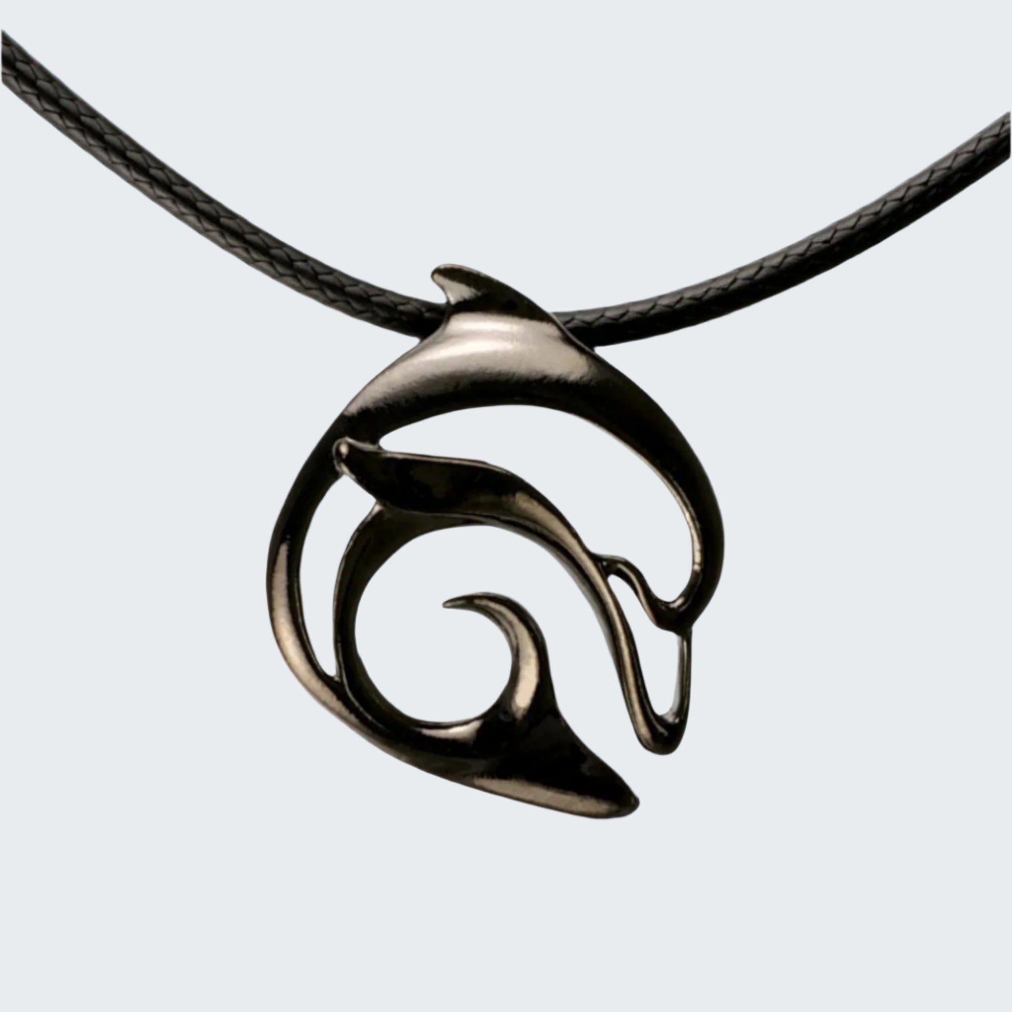 Black Dolphin Necklace for Men and Women
