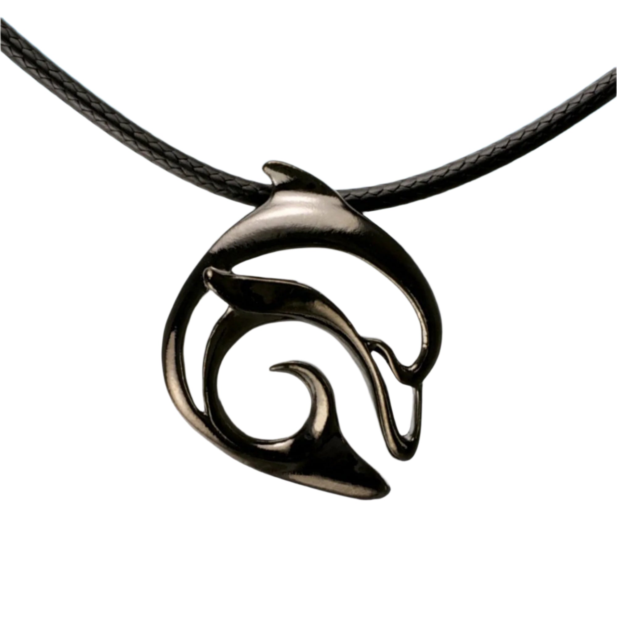 Black Dolphin Necklace for Men and Women