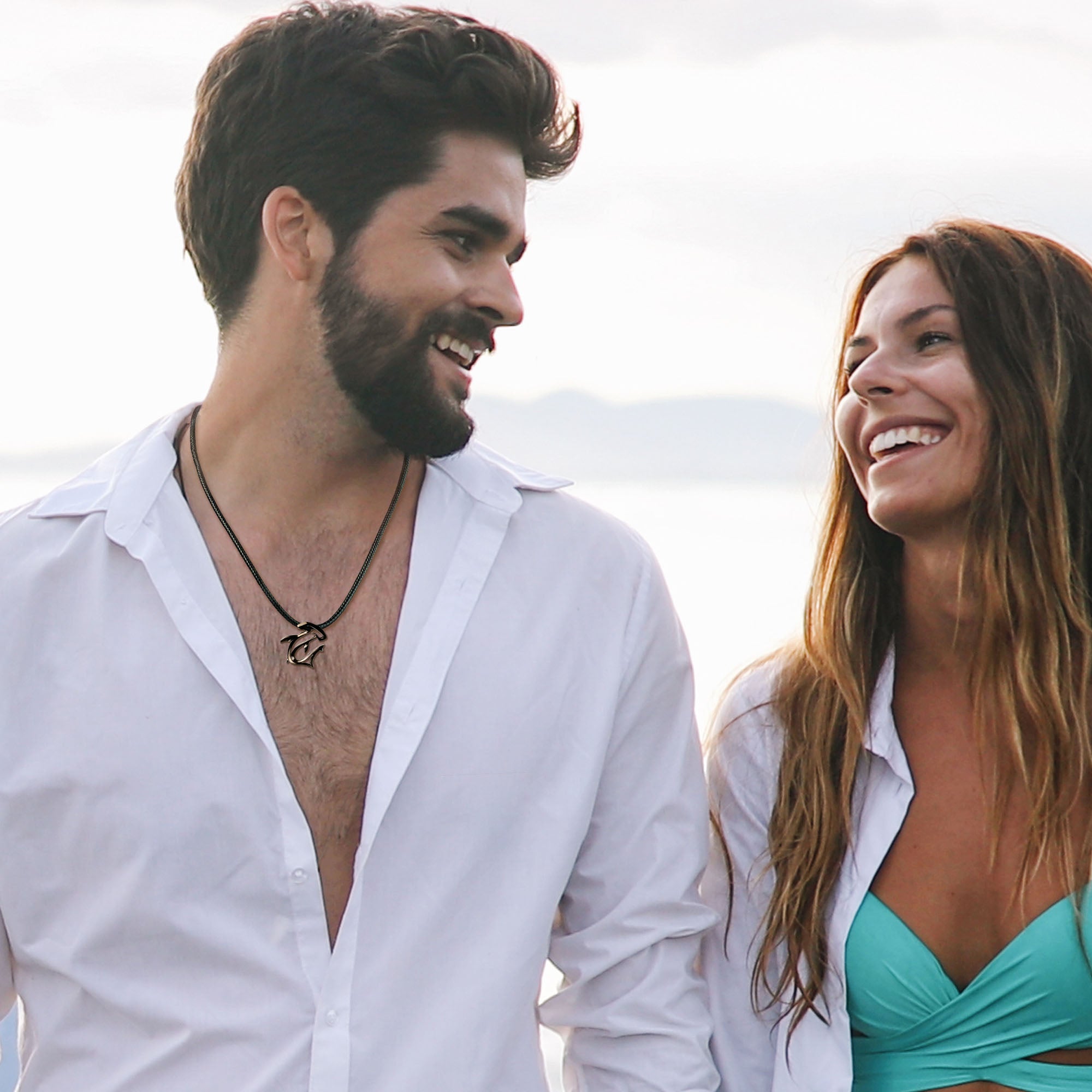 Jet Black Shark Necklace