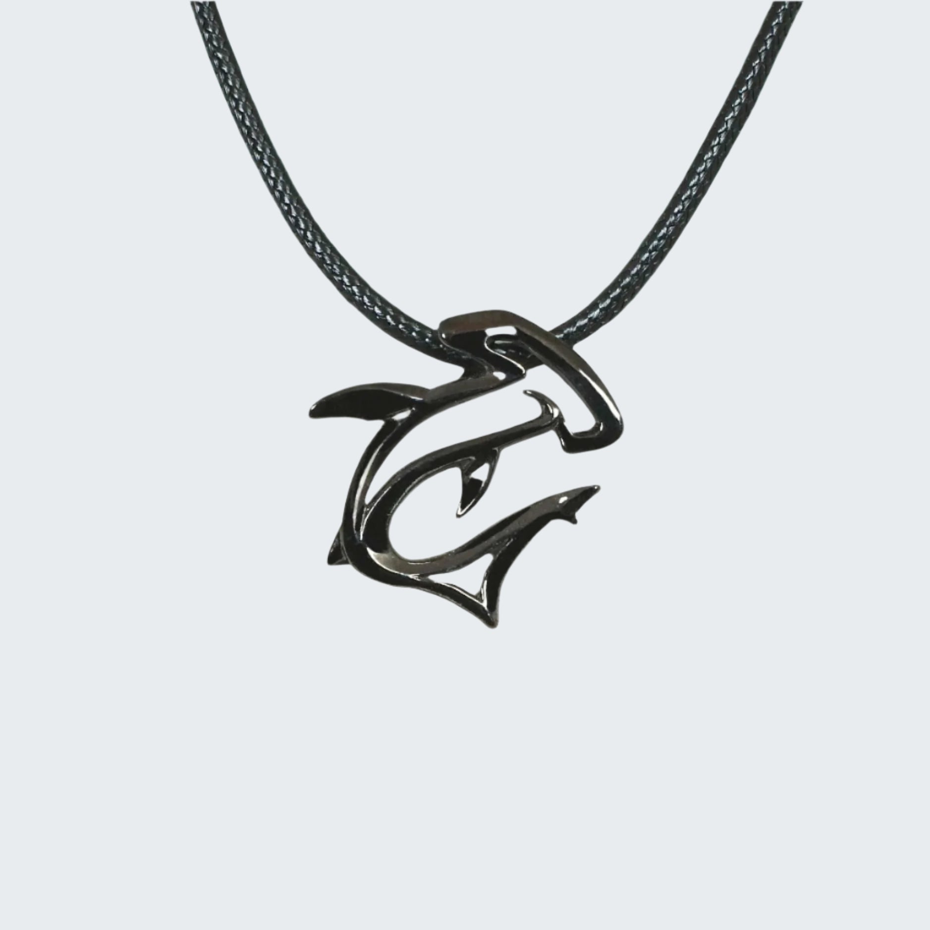 Jet Black Shark Necklace