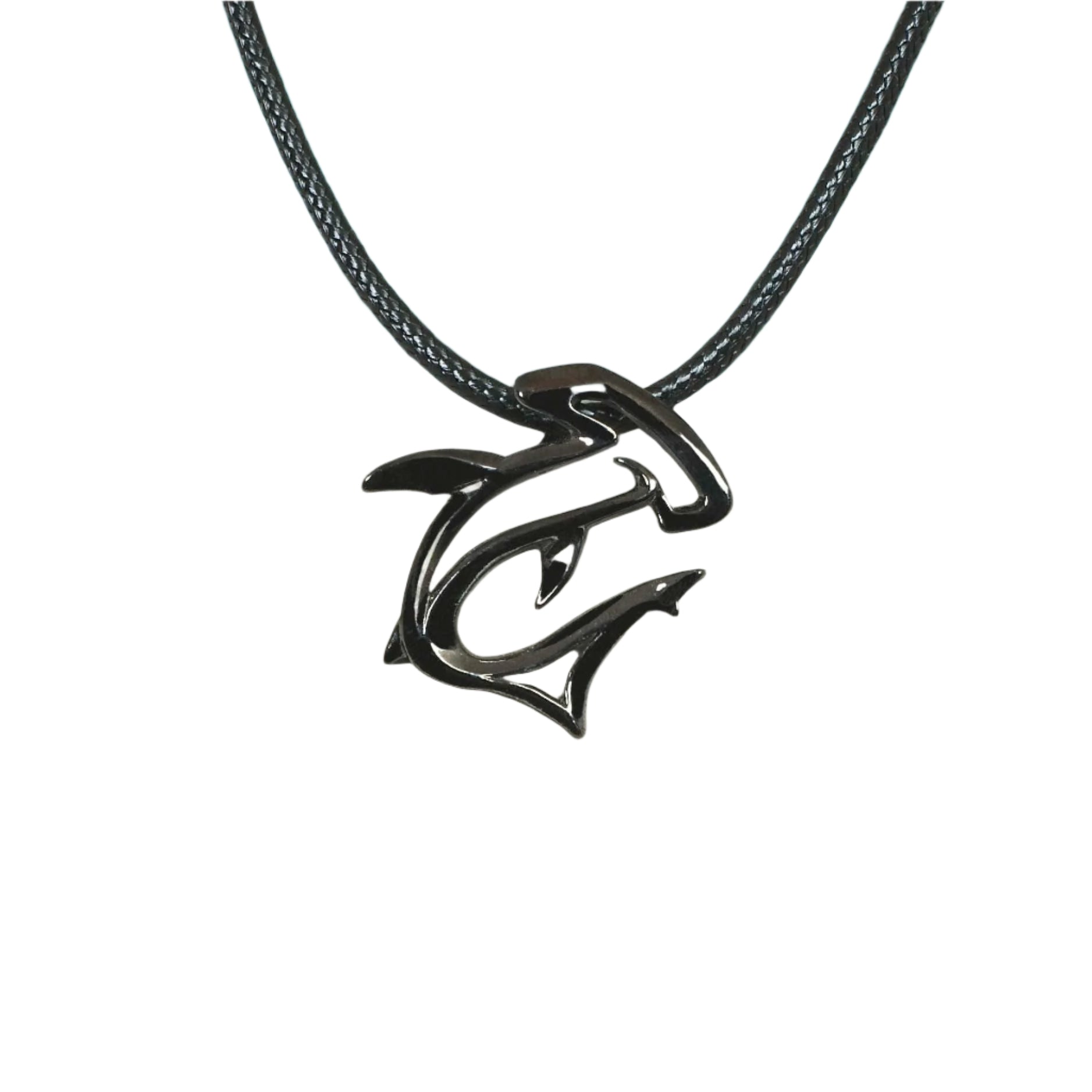 Jet Black Shark Necklace