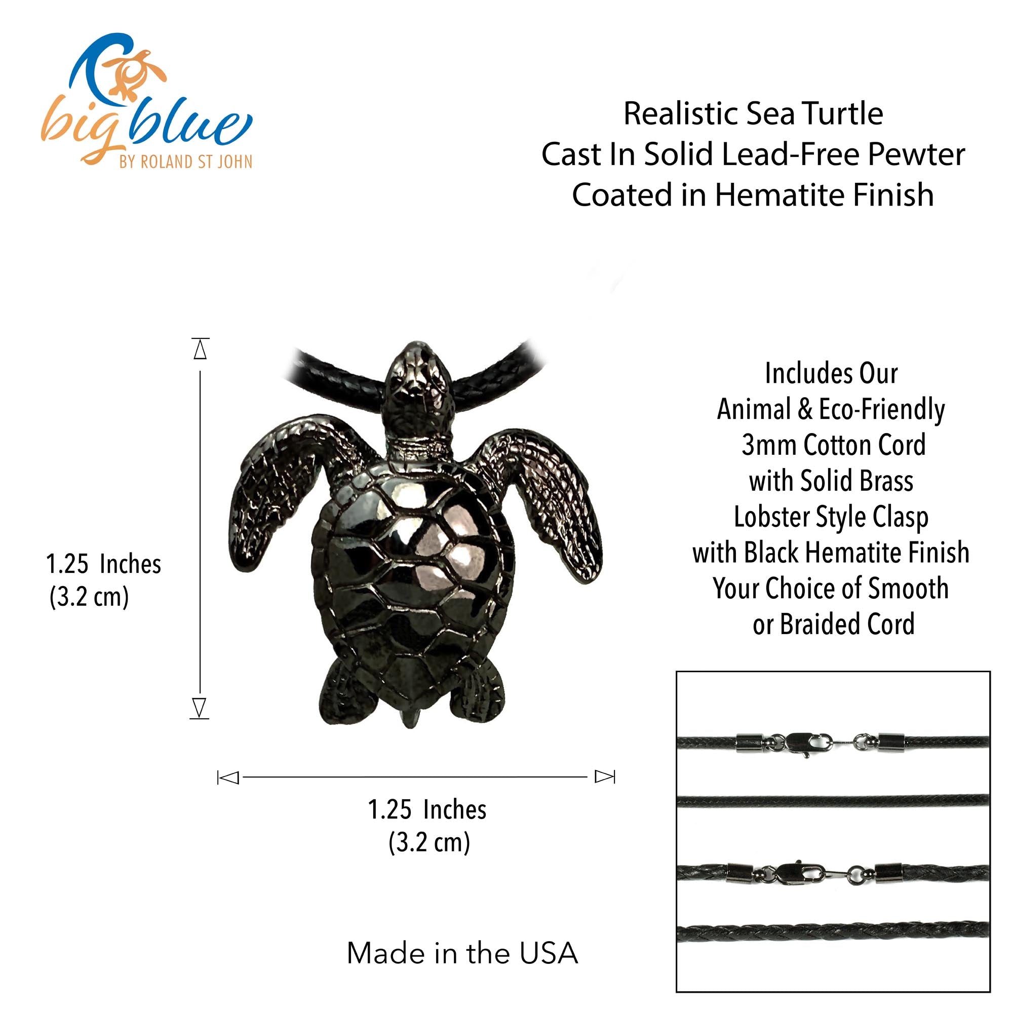 Black Turtle Necklace