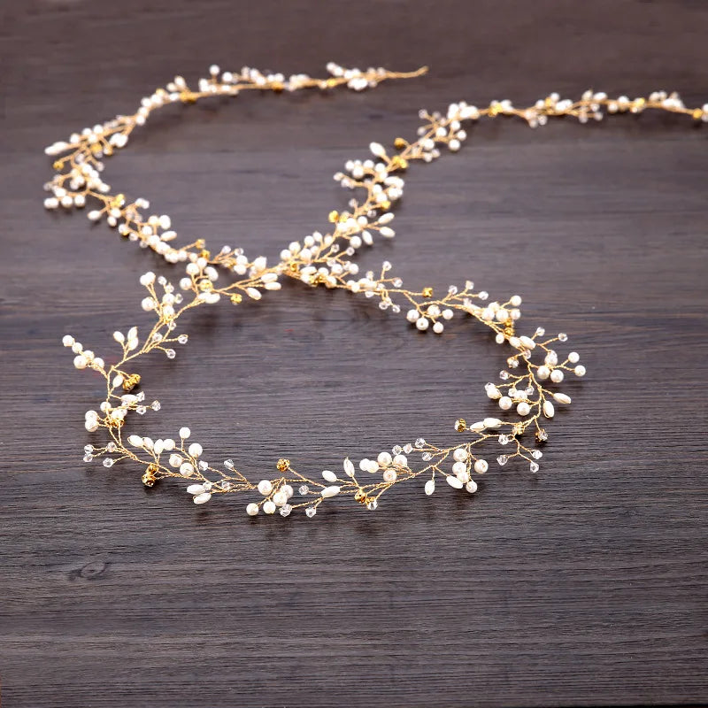 Handmade Rhinestone Pearl Hairband