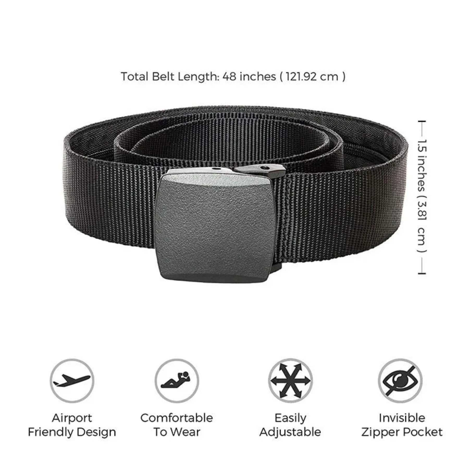 black travel belt