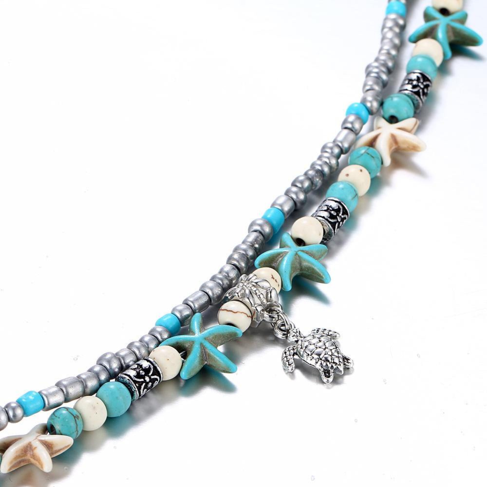 Turquoise Turtle Bohemian Ankle