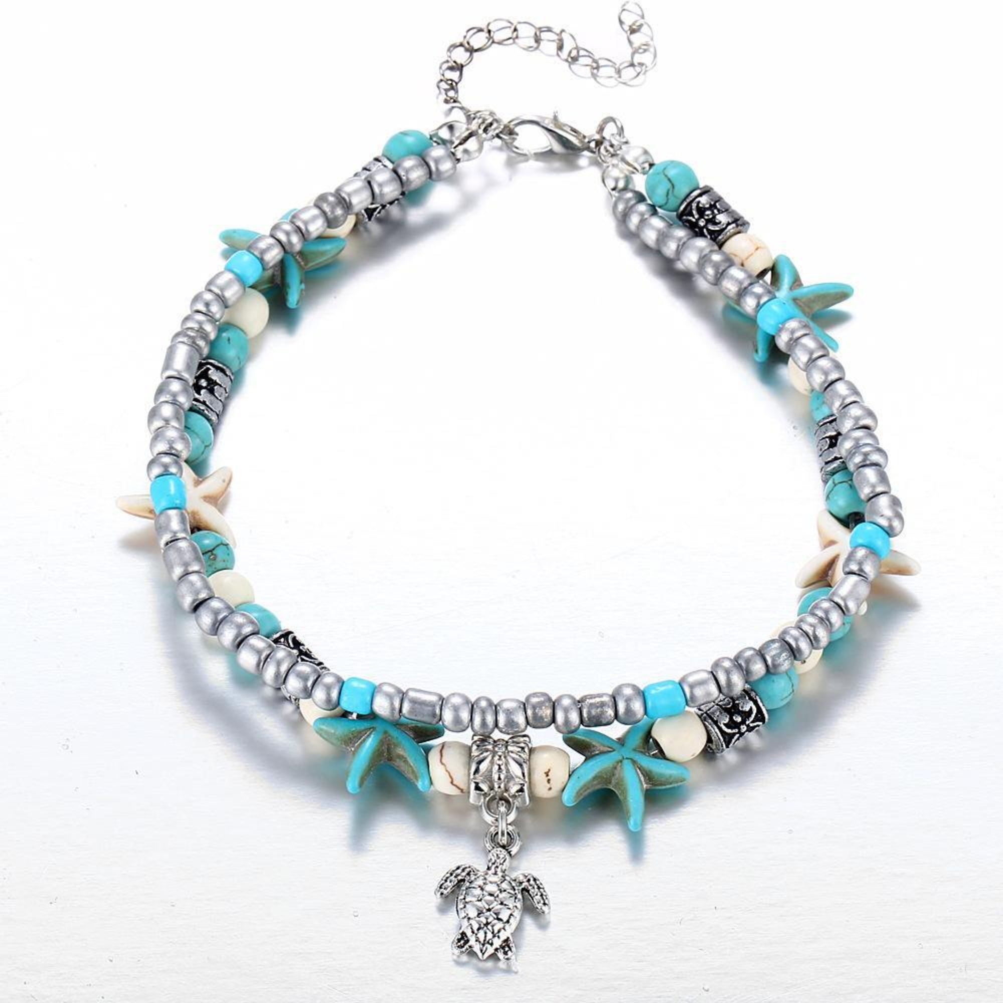 Turquoise Turtle Bohemian Ankle