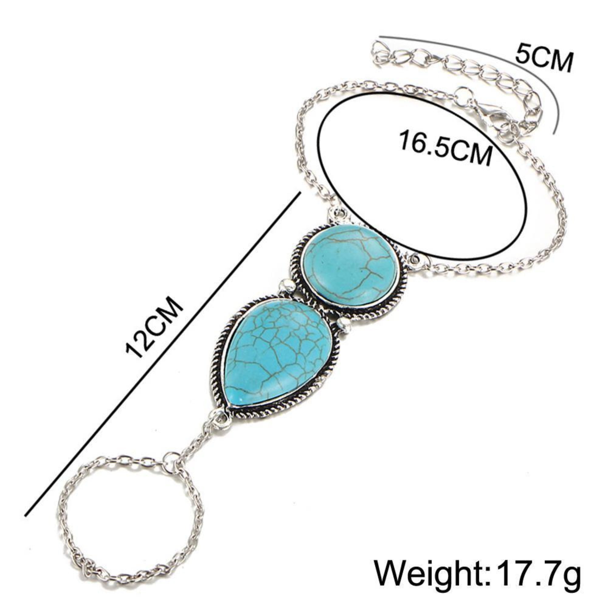 Turquoise Hand Bracelet