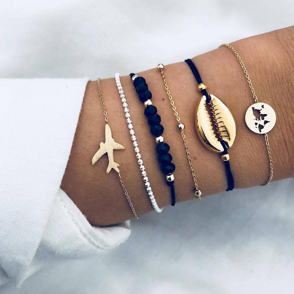 Six Piece Around the World Bracelet Set