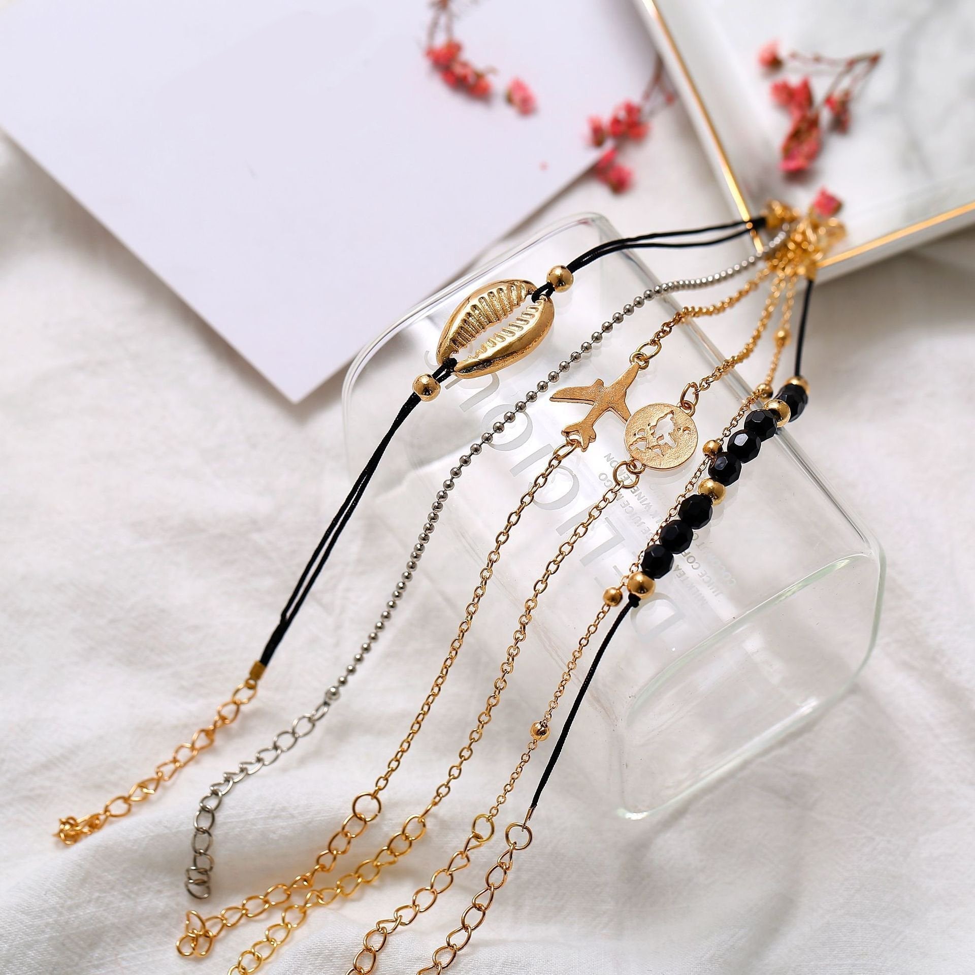 Six Piece Around the World Bracelet Set