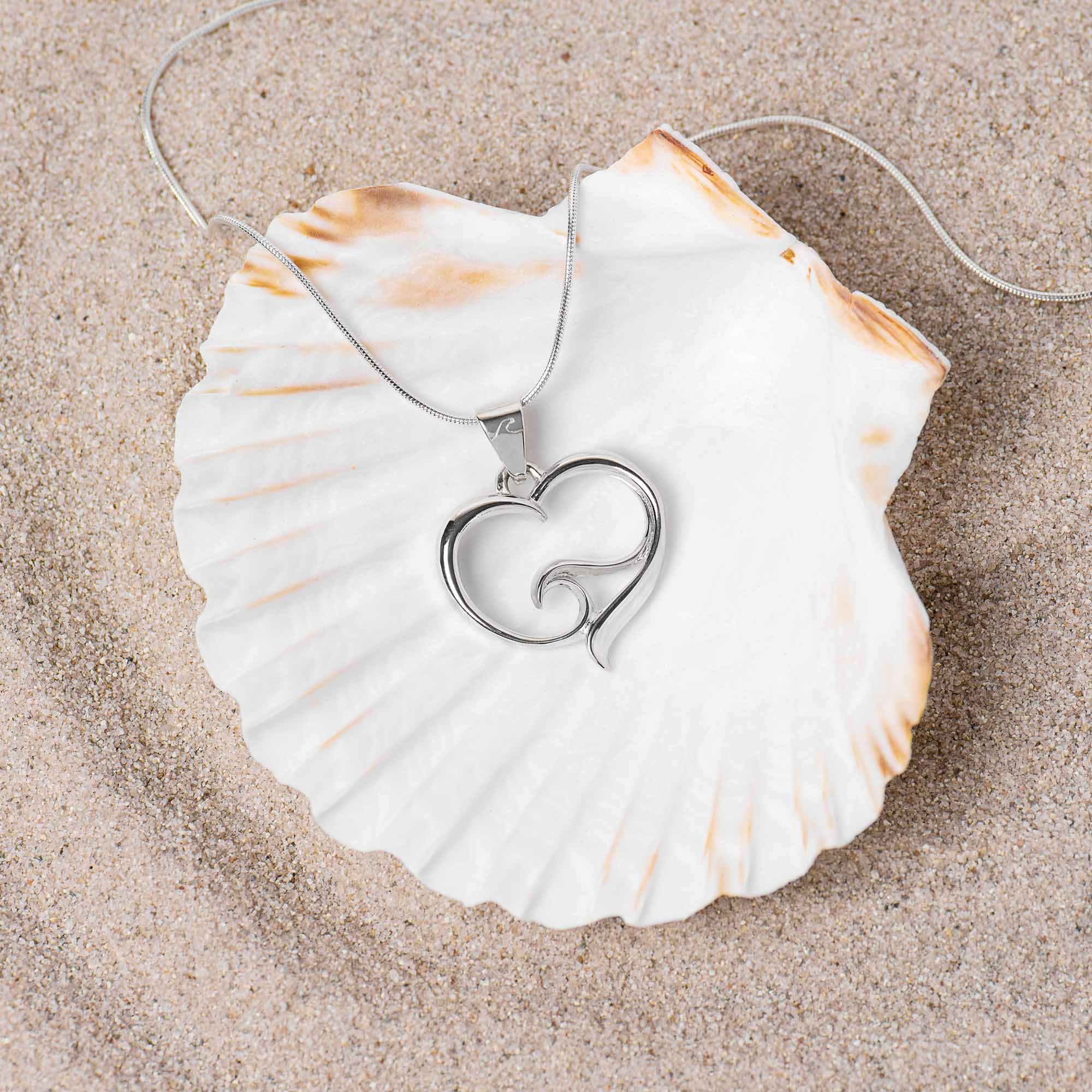 Ocean Wave Necklace Sterling Silver