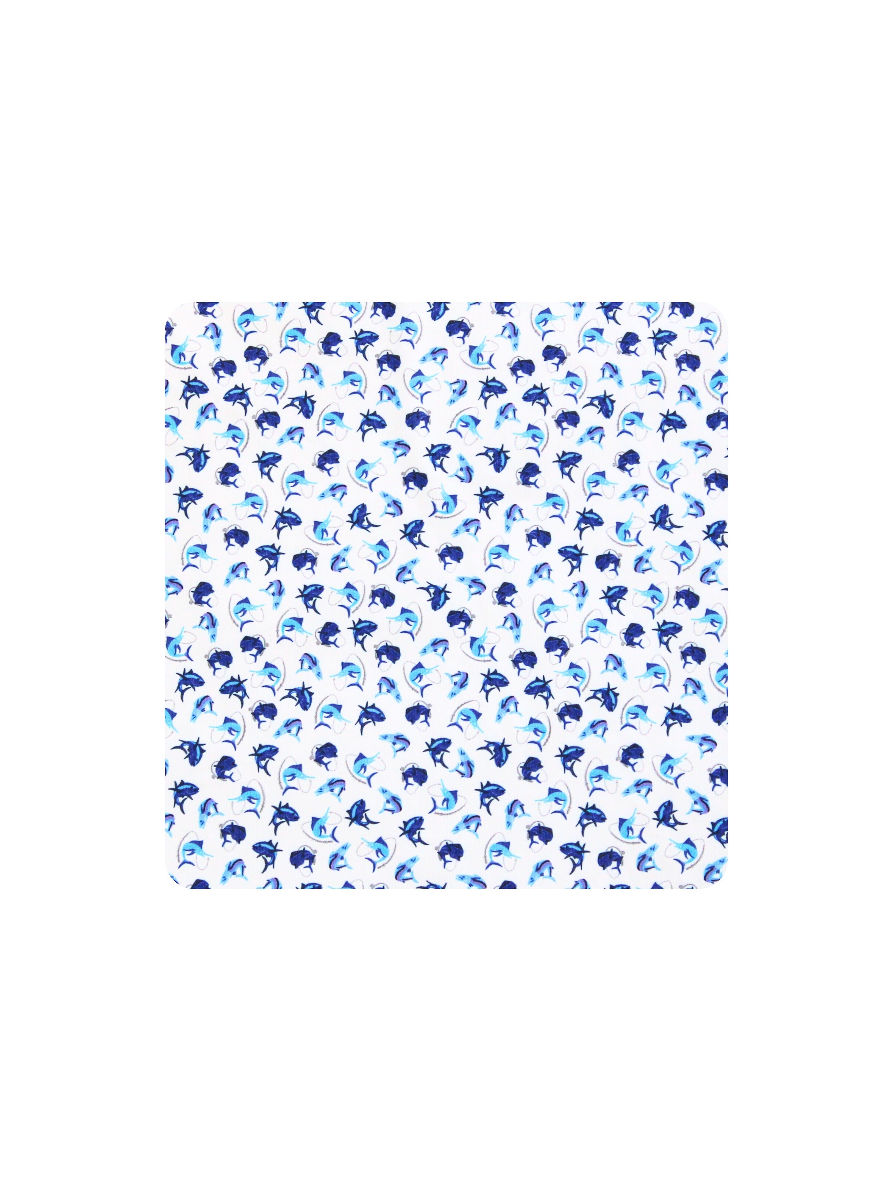 White Water Life Hooked Up Polo White and Light Blue