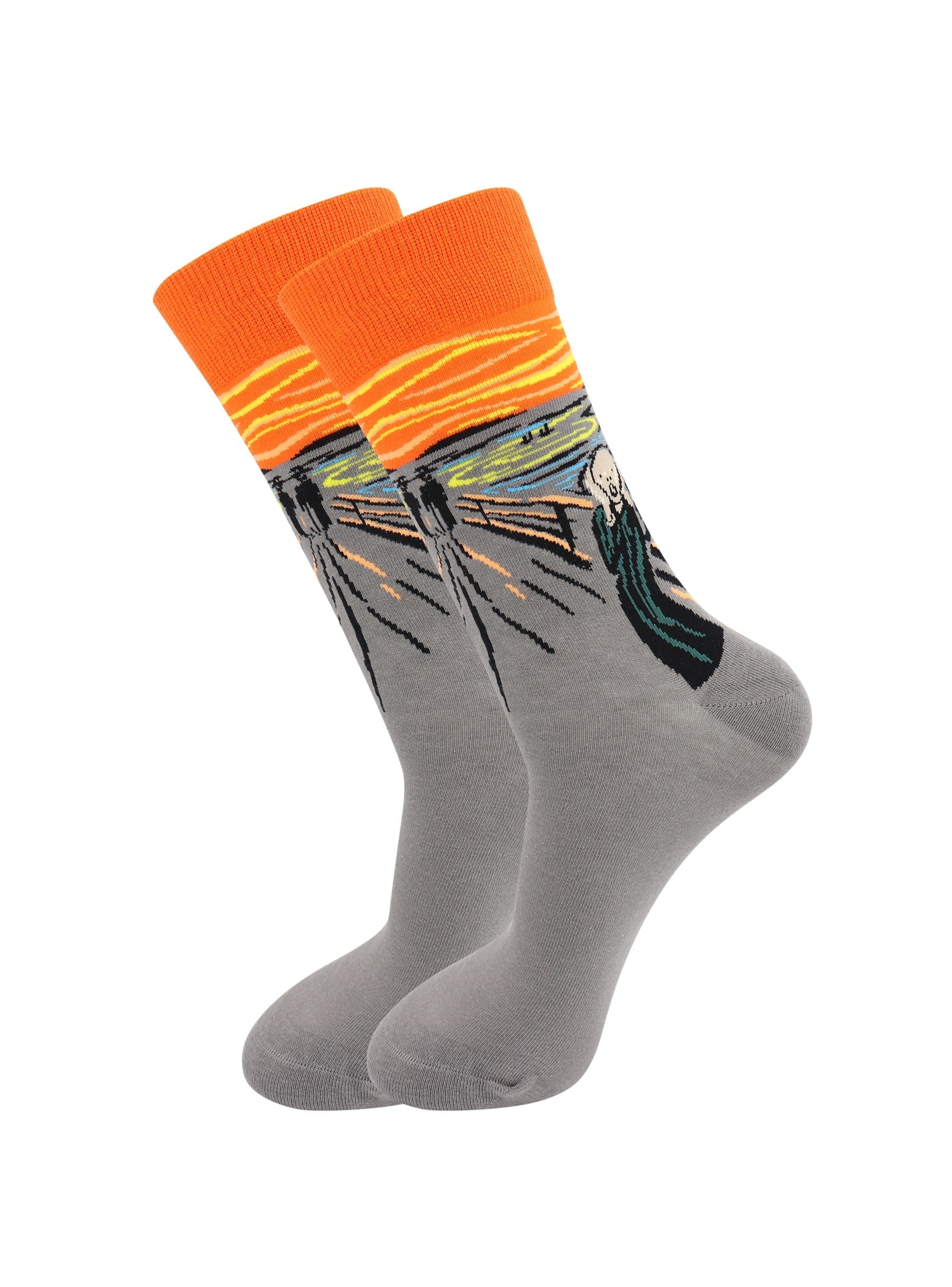 Real Sic The Scream by Edvard Munch Art Socks