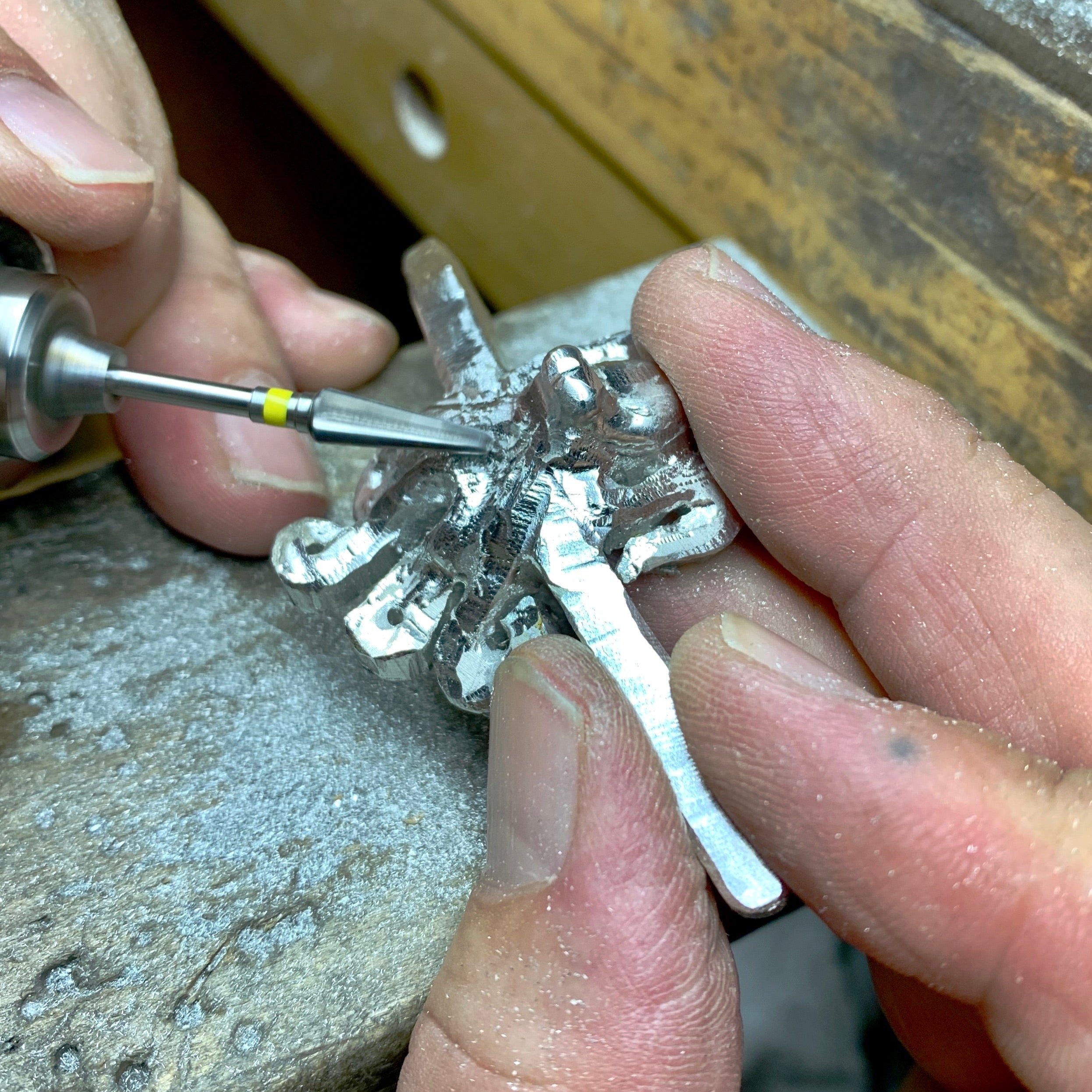 Adjustable Octopus Ring Sterling Silver