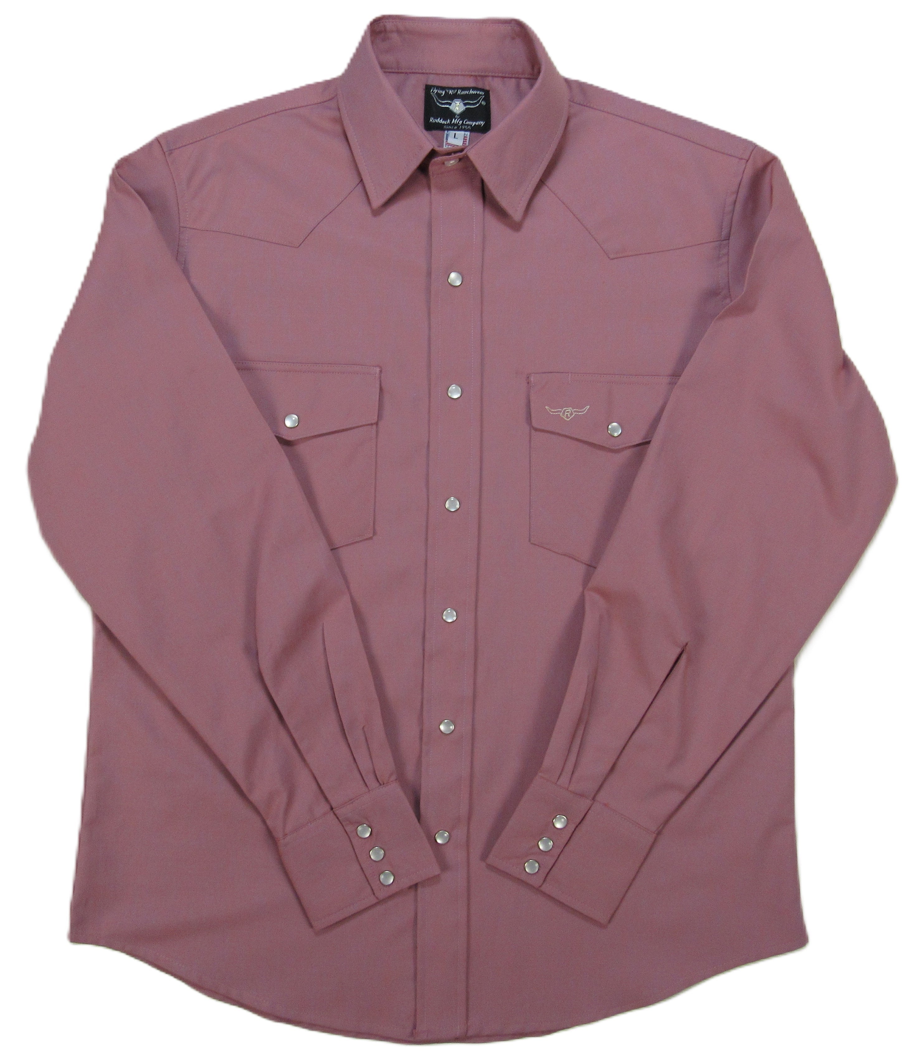 Ruddock Shirts - Flying R Ranchwear - Primo Solids - Dusty Mauve - Long Sleeve - NEW FIT