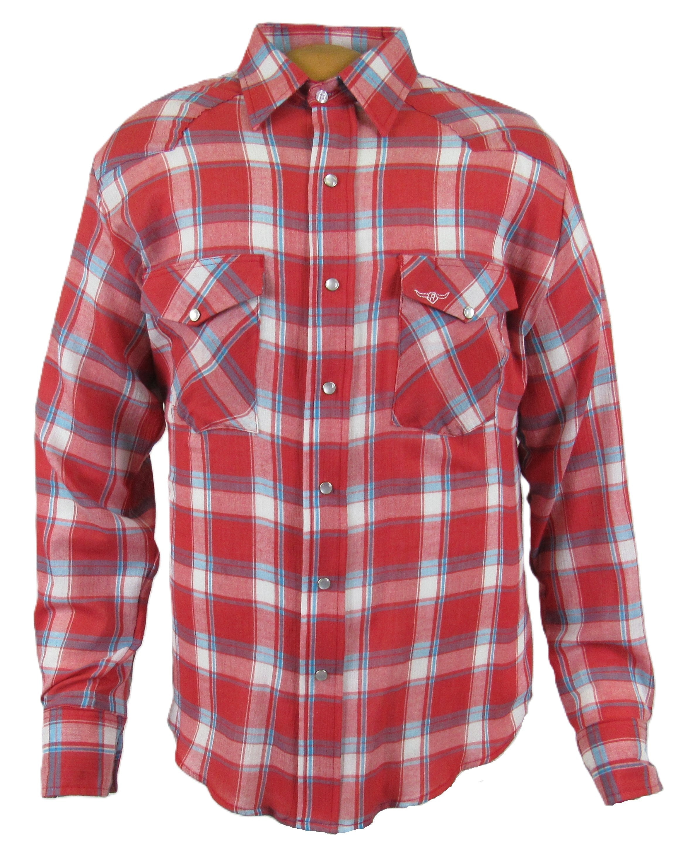 Red plaid shirt on a white background