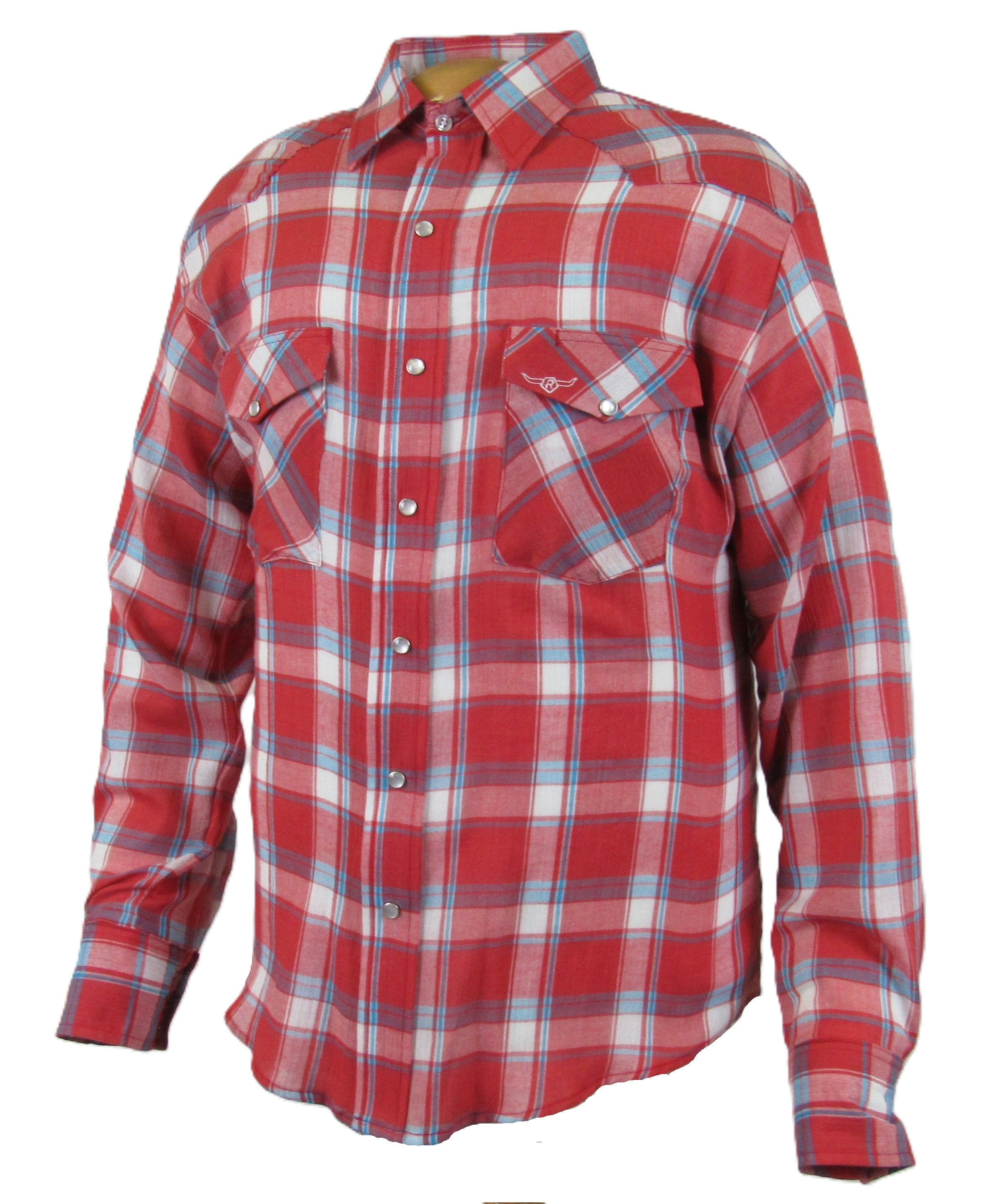 Red plaid shirt on a white background