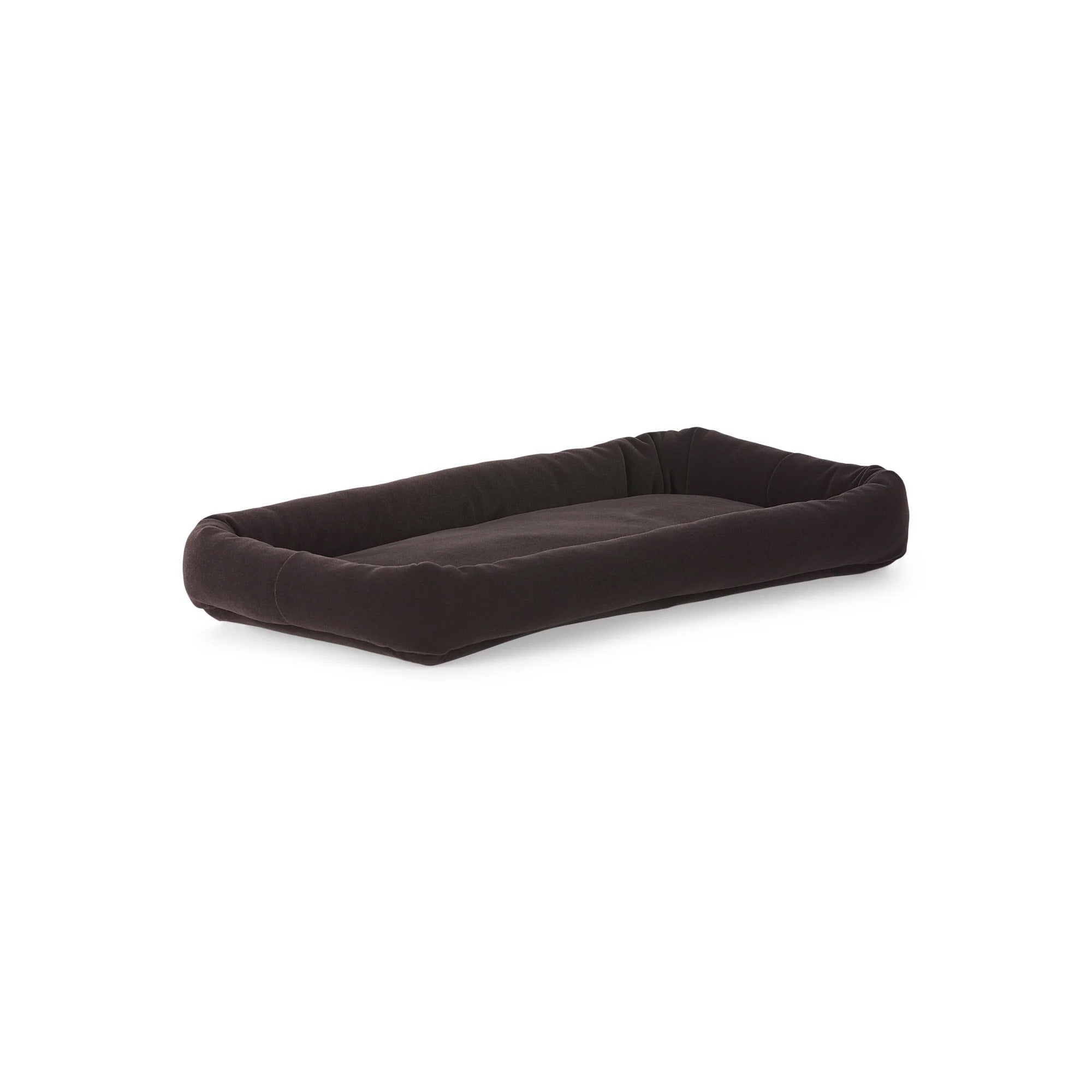 Brown pet bed on a white background