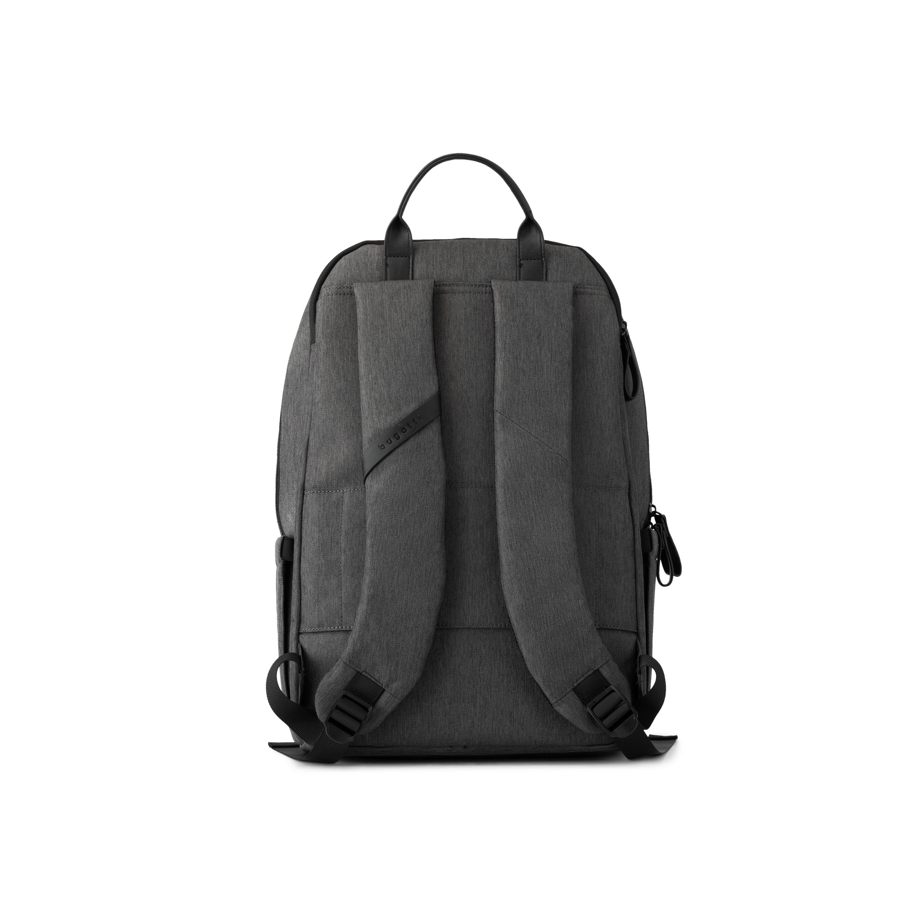 Gray backpack on a white background