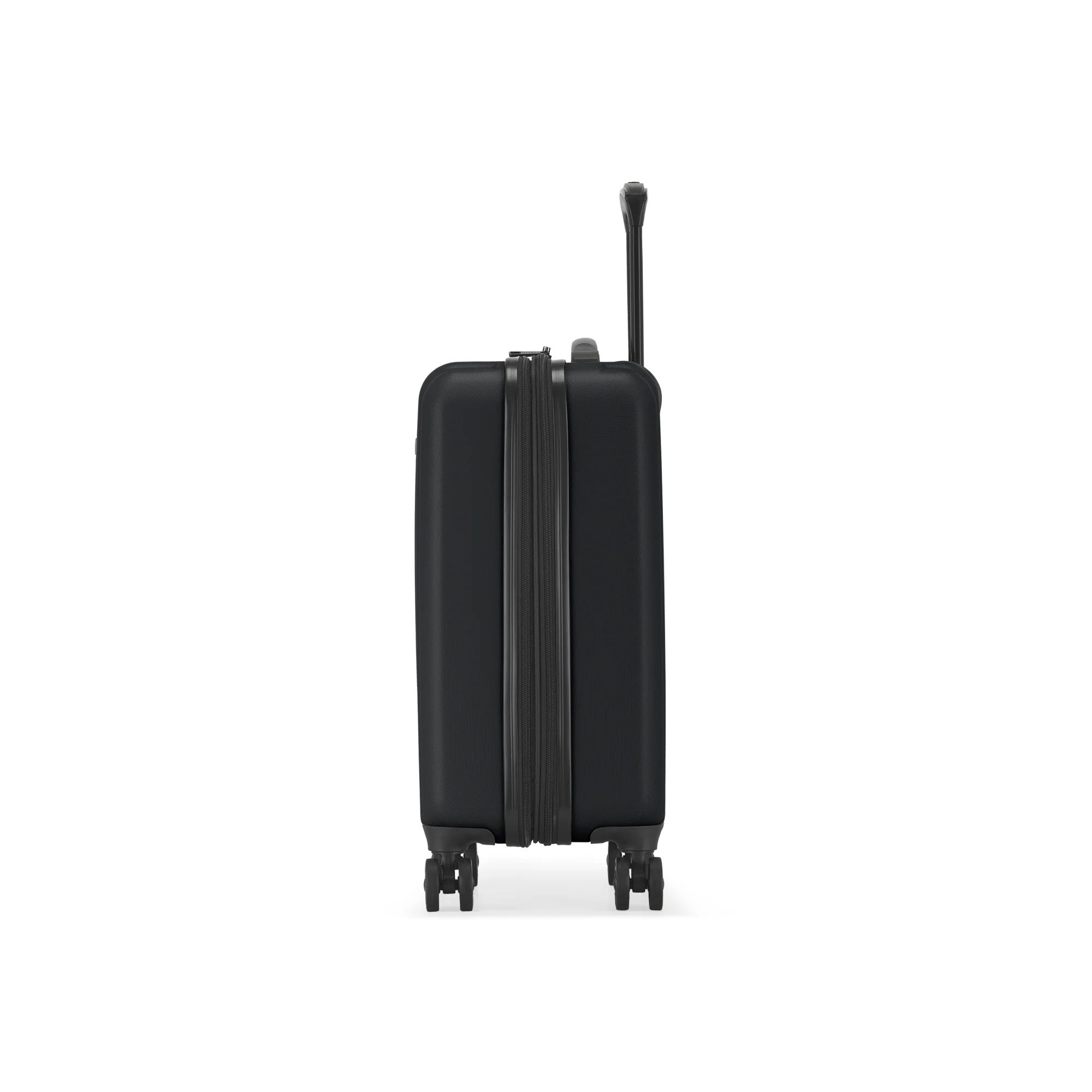 Black suitcase on a white background
