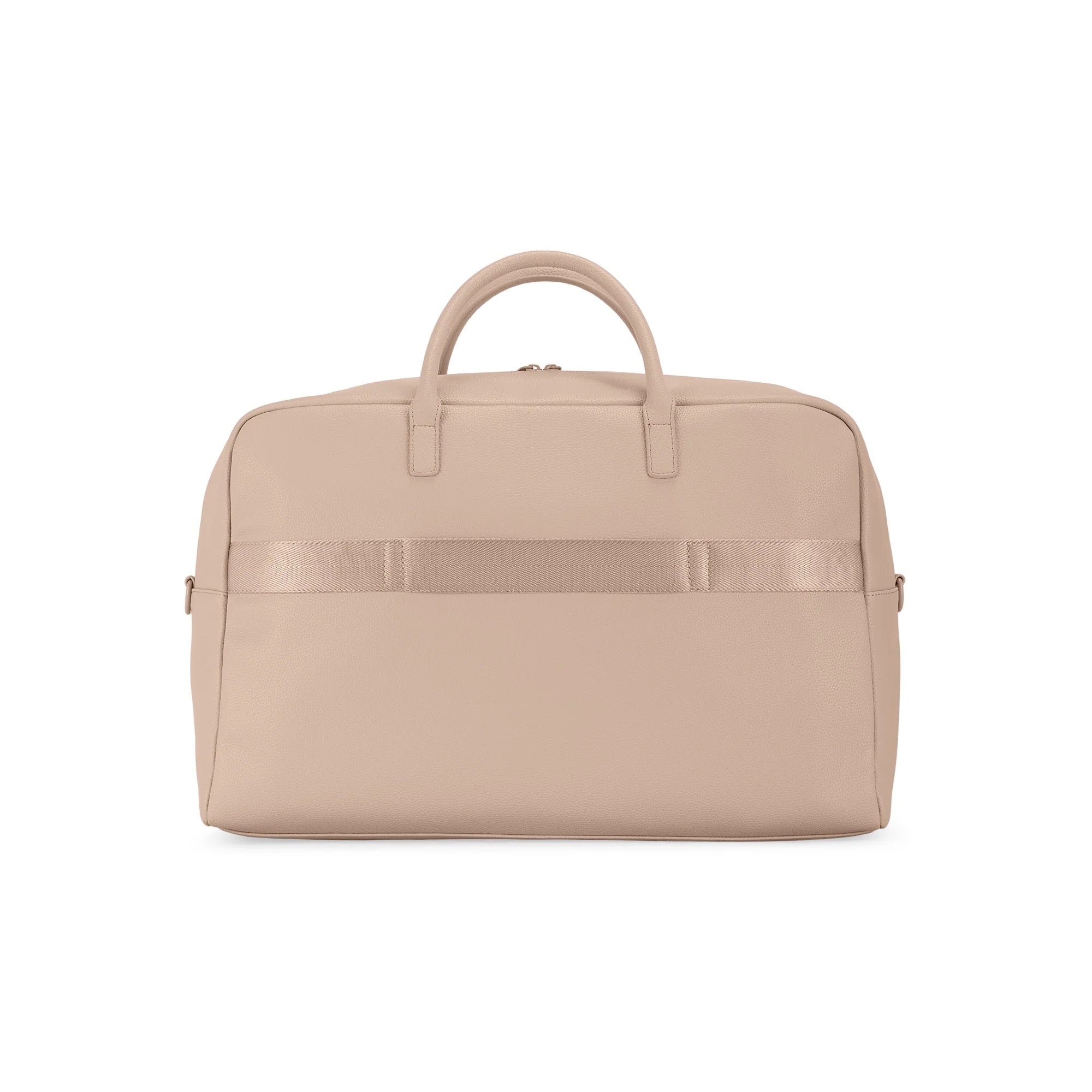 Beige laptop bag on a white background