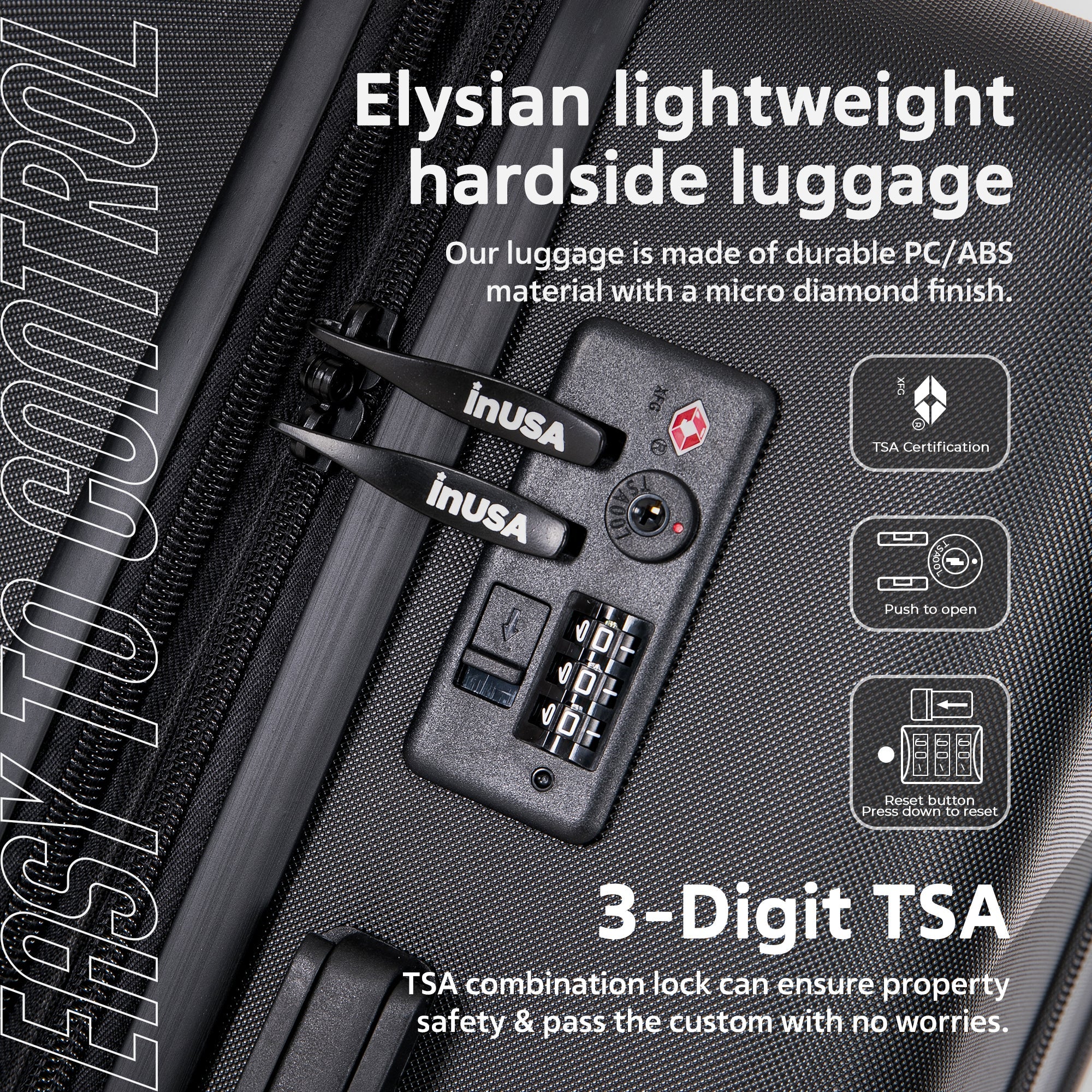 InUSA Luggage Elysian Medium 24" Spinner Suitcase