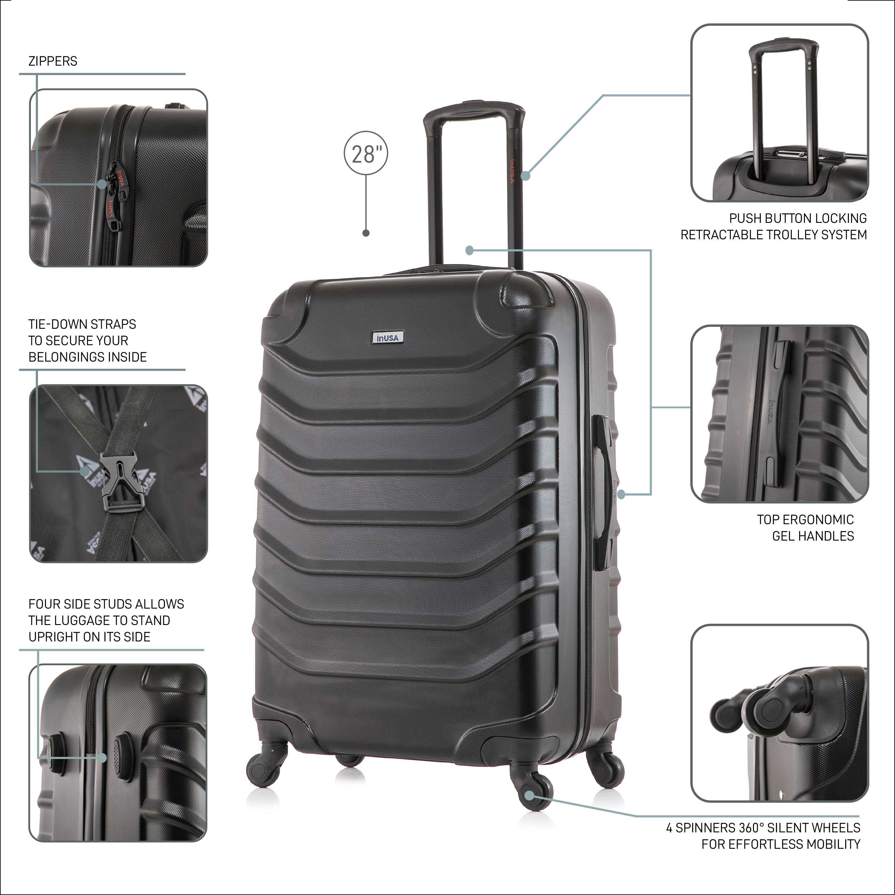 InUSA Luggage Endurance Large 28" Spinner Suitcase
