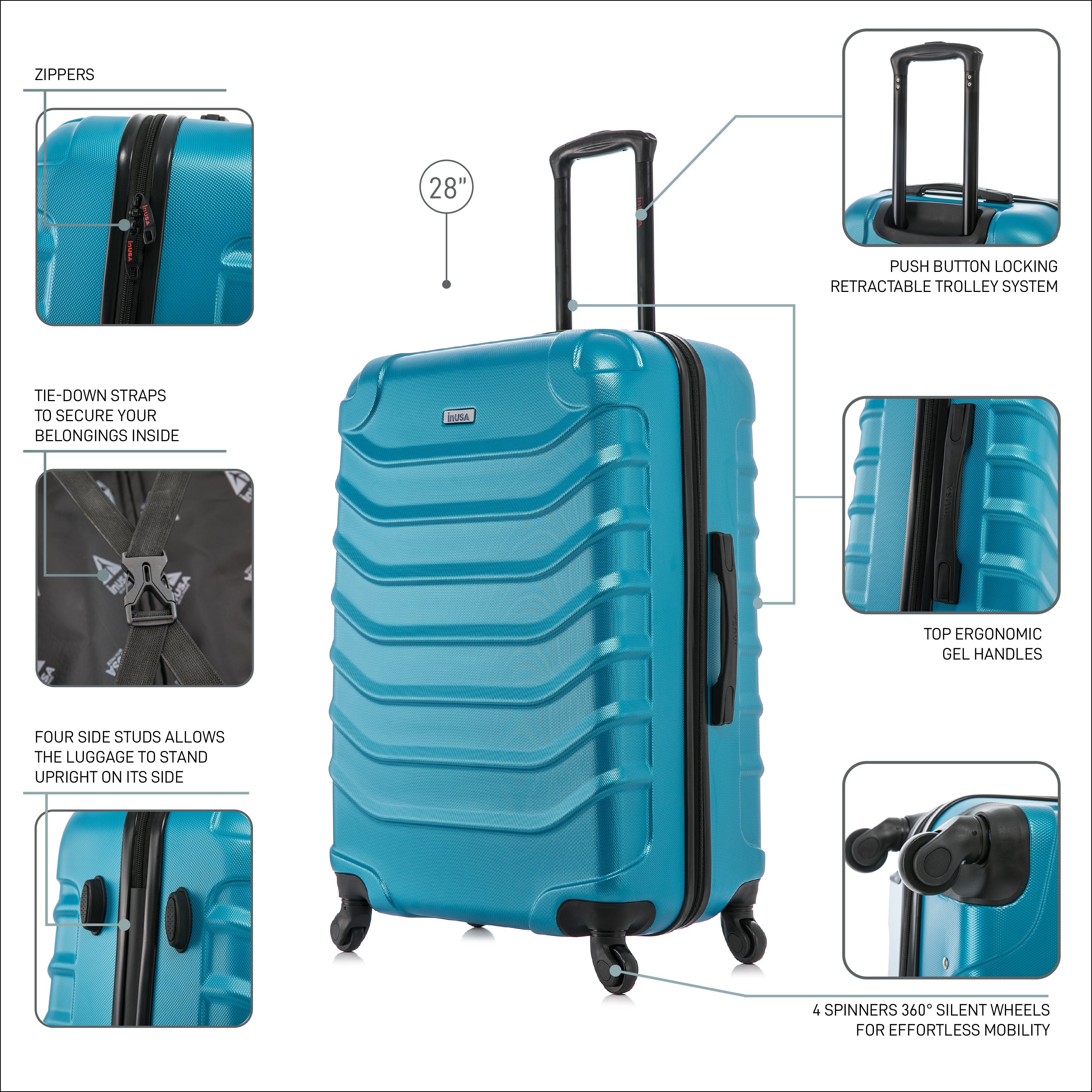 InUSA Luggage Endurance Large 28" Spinner Suitcase