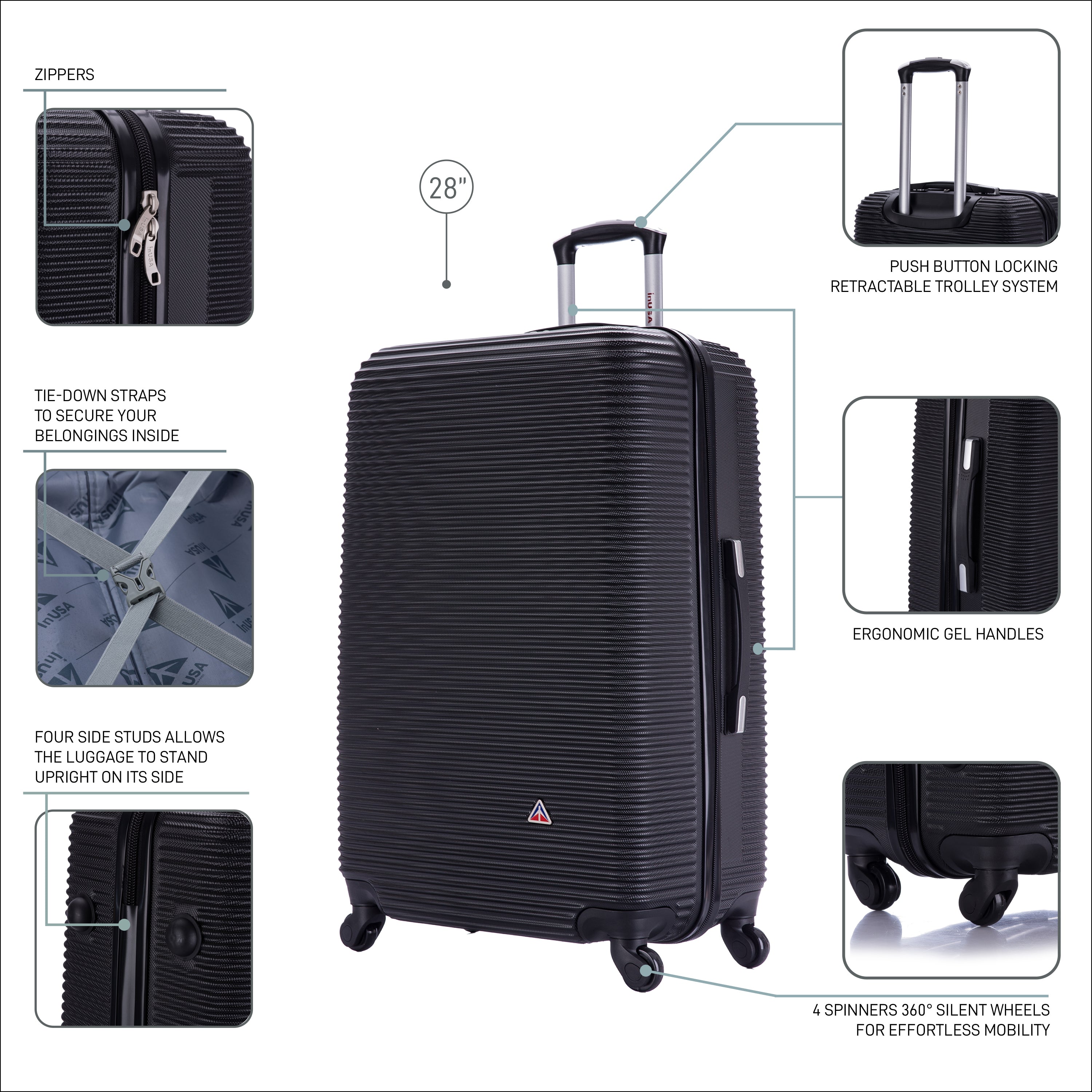 InUSA Luggage Royal Large 28" Spinner Suitcase