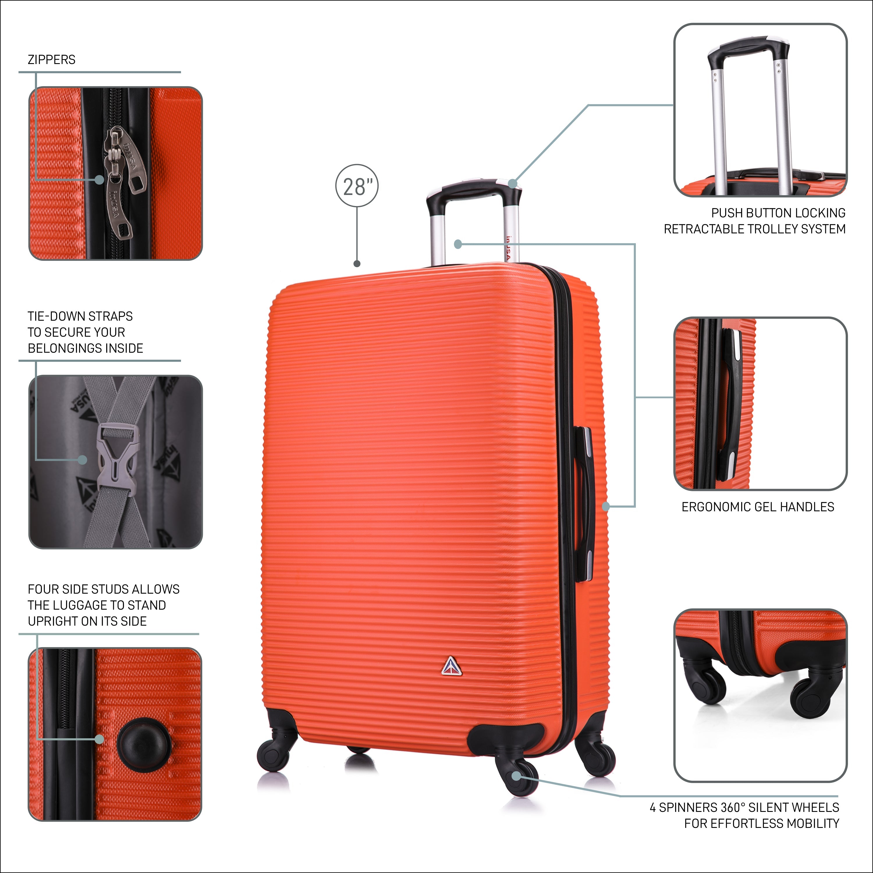 InUSA Luggage Royal Large 28" Spinner Suitcase