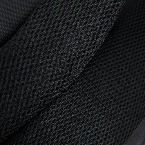 Close-up of black mesh fabric texture