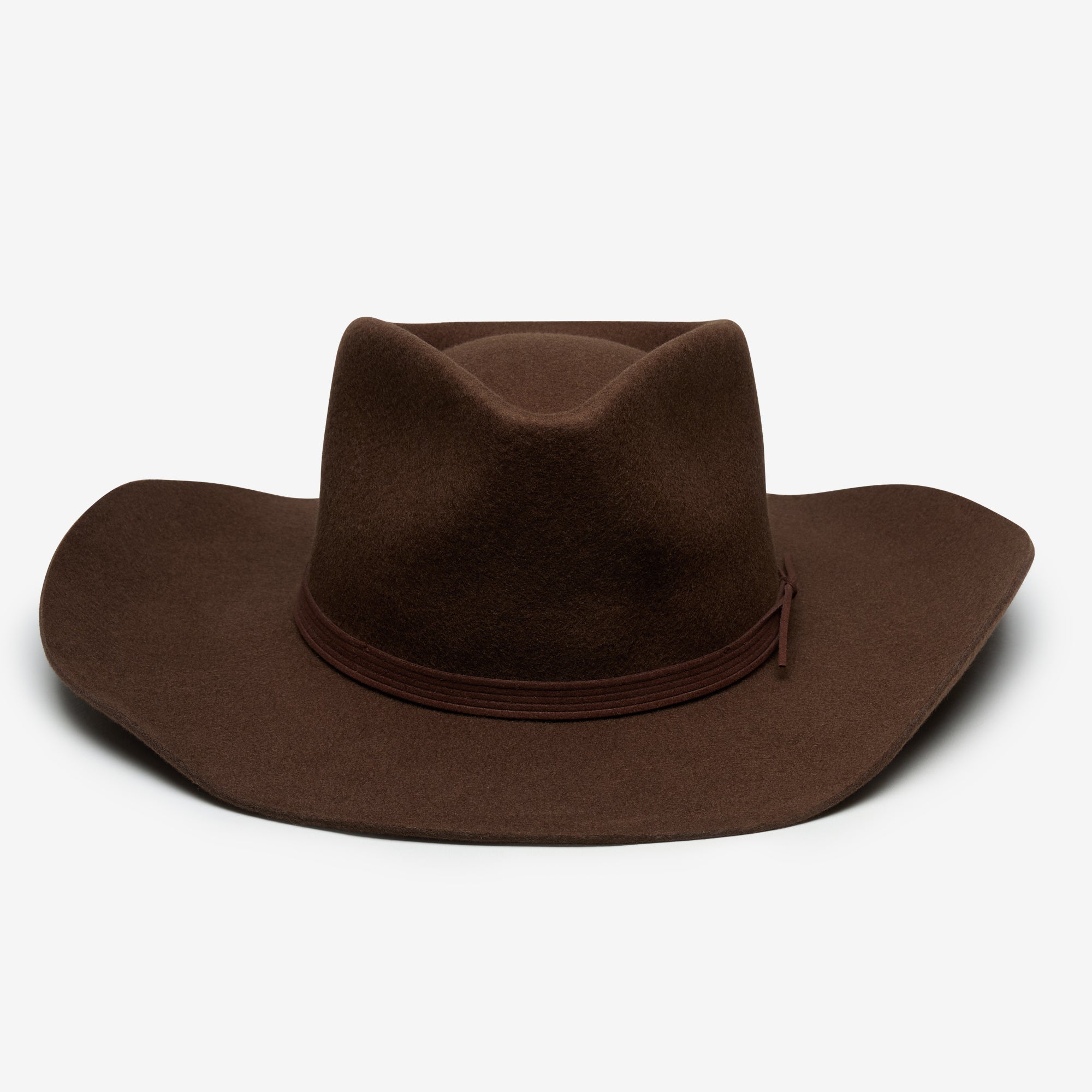 Brown cowboy hat on a white background