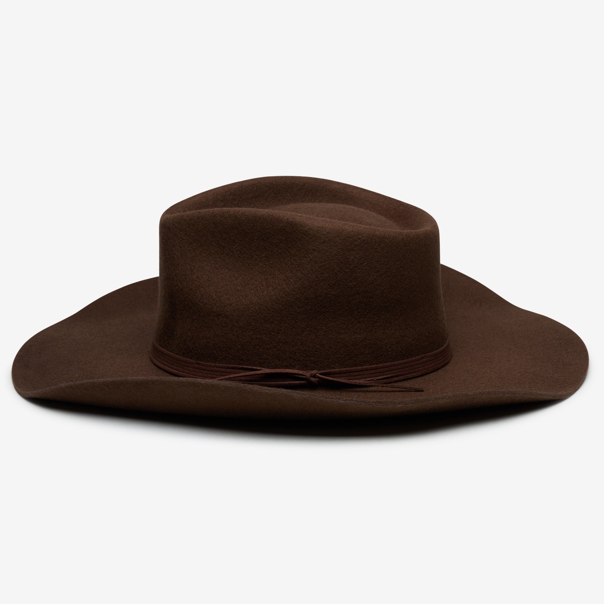 Brown cowboy hat on a white background