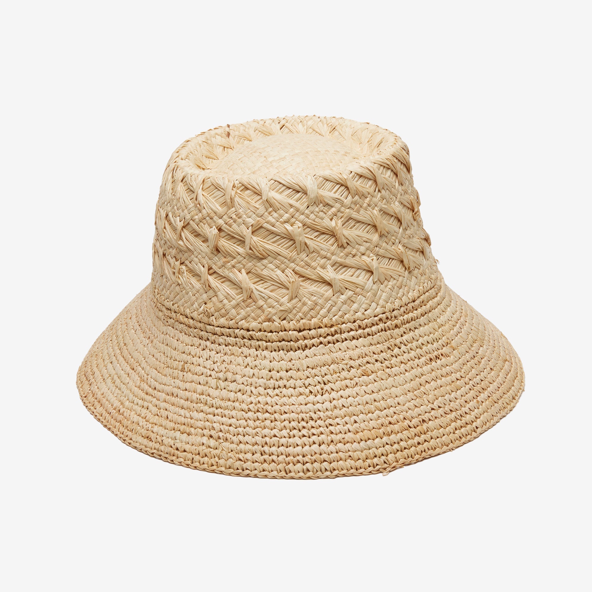 Fina Raffia Bucket in Natural