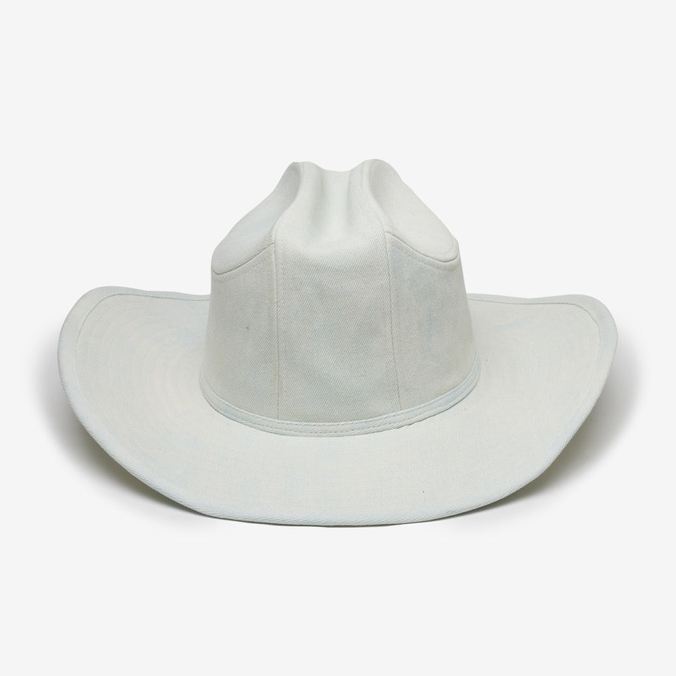 White cowboy hat on a white background
