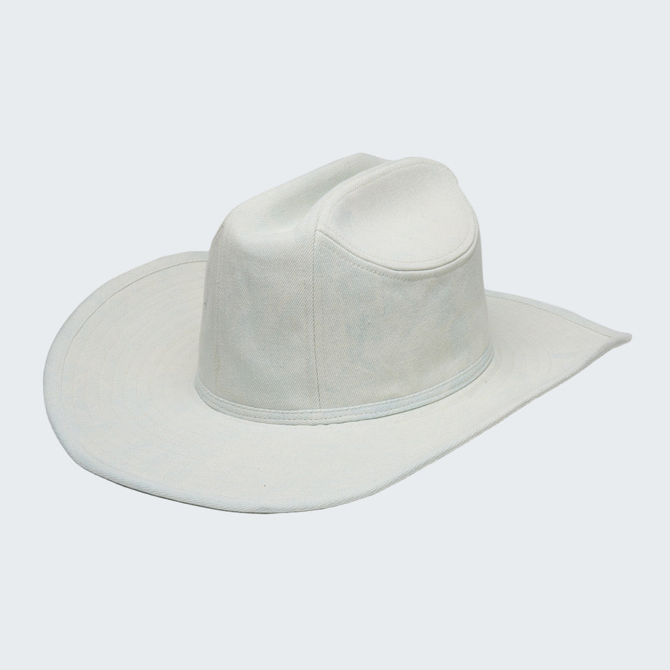 White cowboy hat on a white background