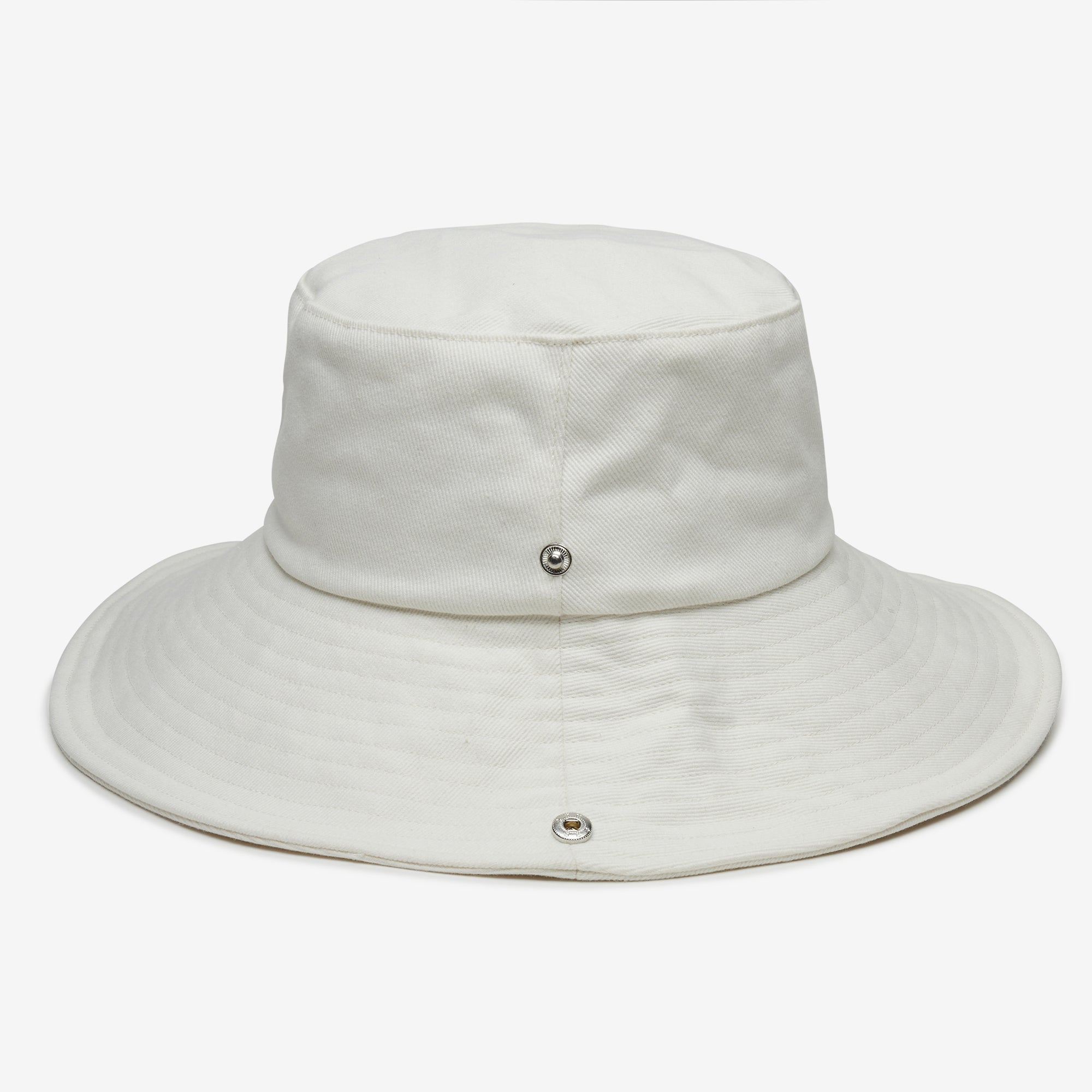 White bucket hat on a white background