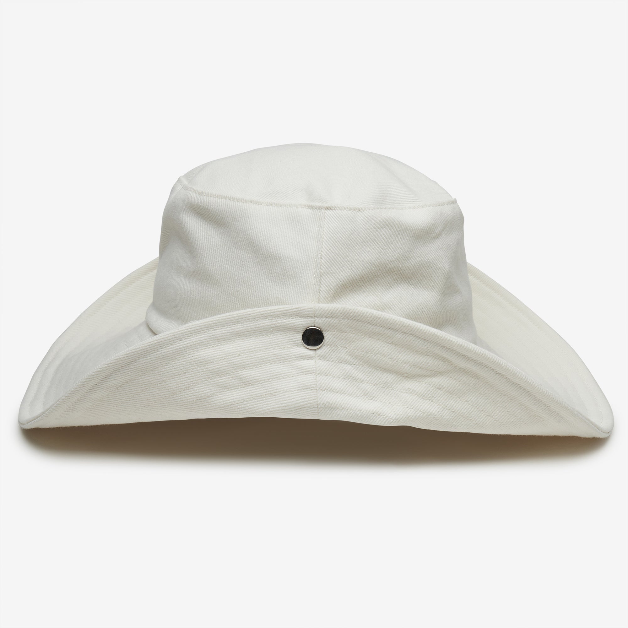 White bucket hat on a white background