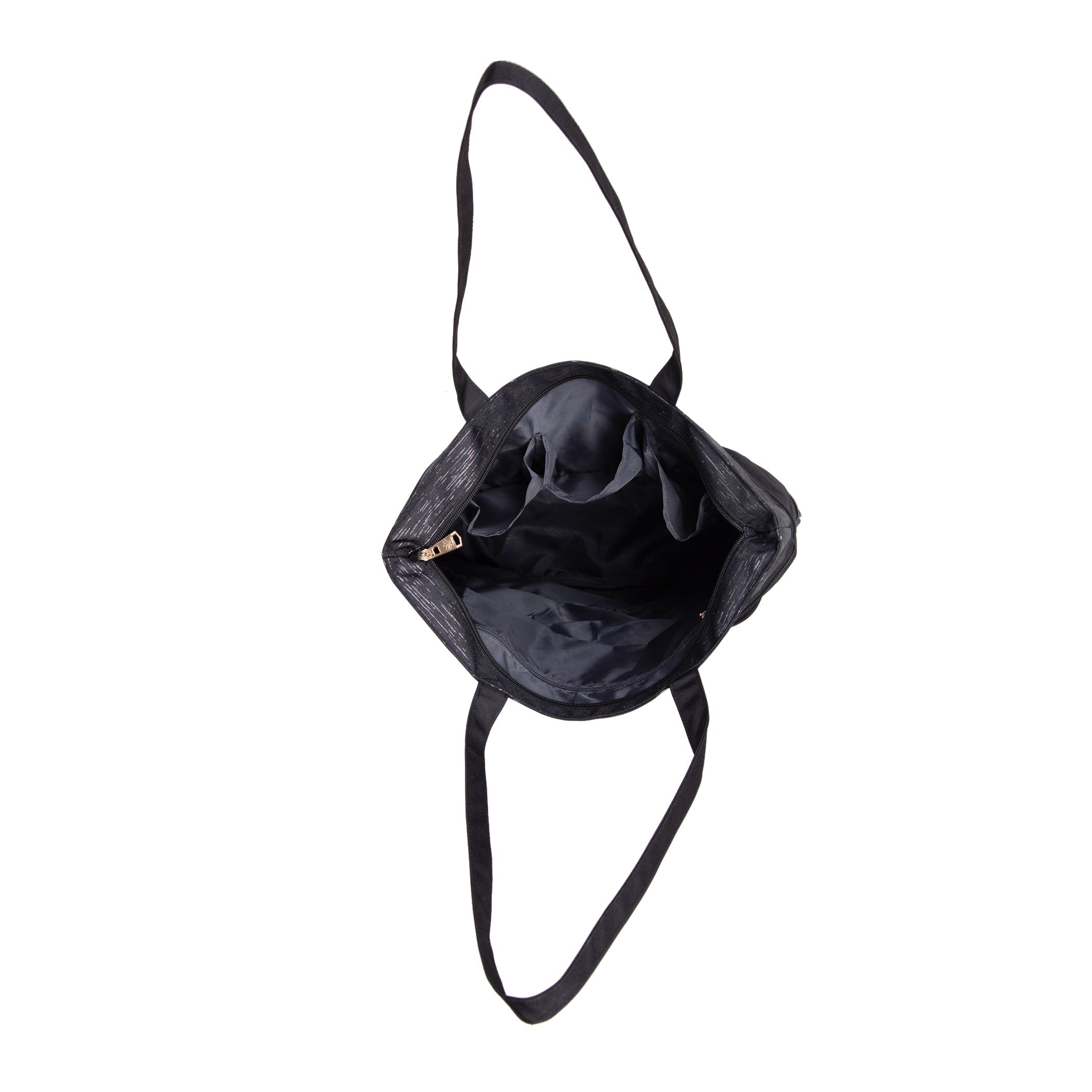Black bag with a strap on a white background