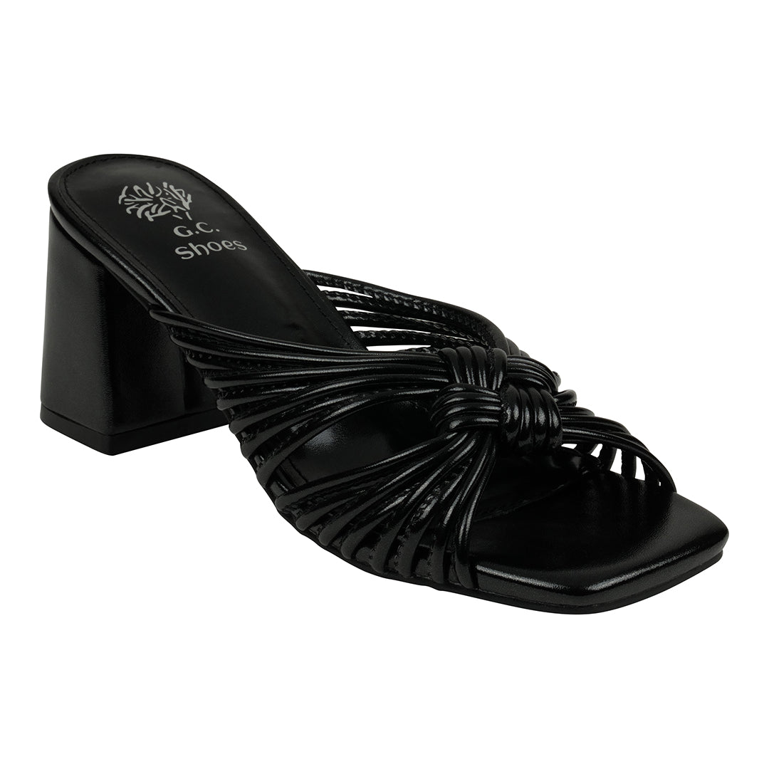 GC Shoes Josie Black Strappy Heeled Sandals