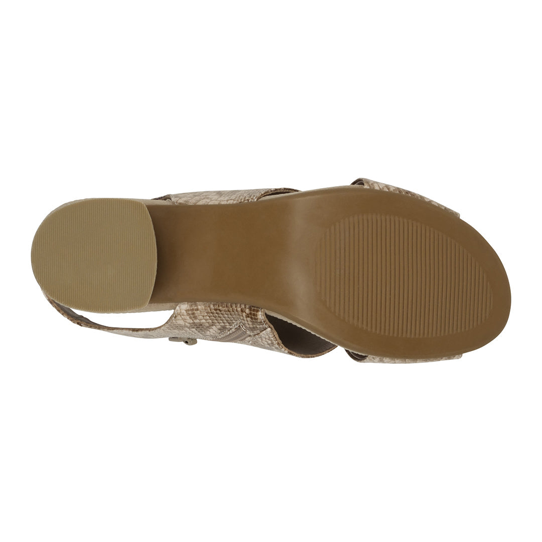 Brown sandal sole on a white background